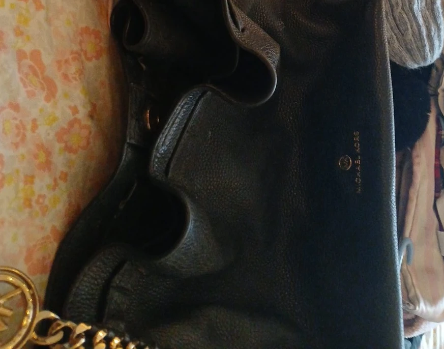Michael Kors Black Leather Shoulder Bag