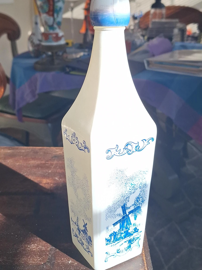 Delft Blue Windmill Bottle