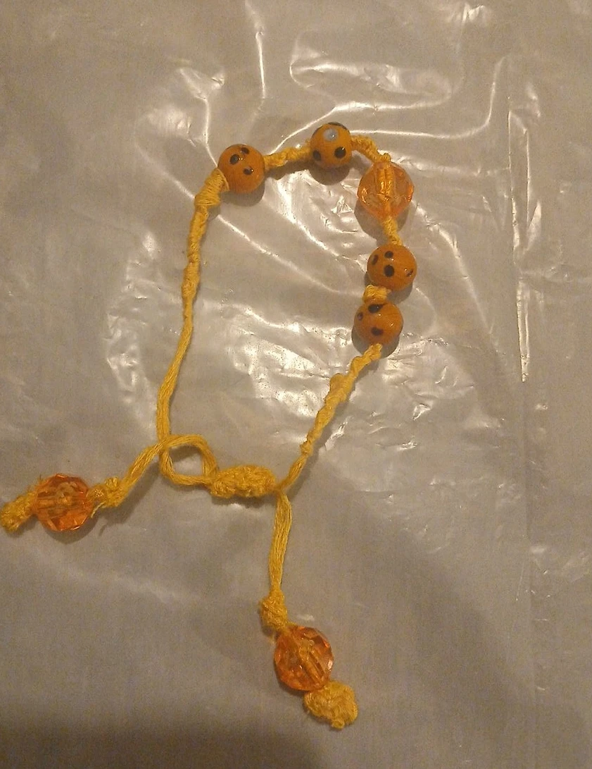 Handmade Yellow Beaded Bracelet