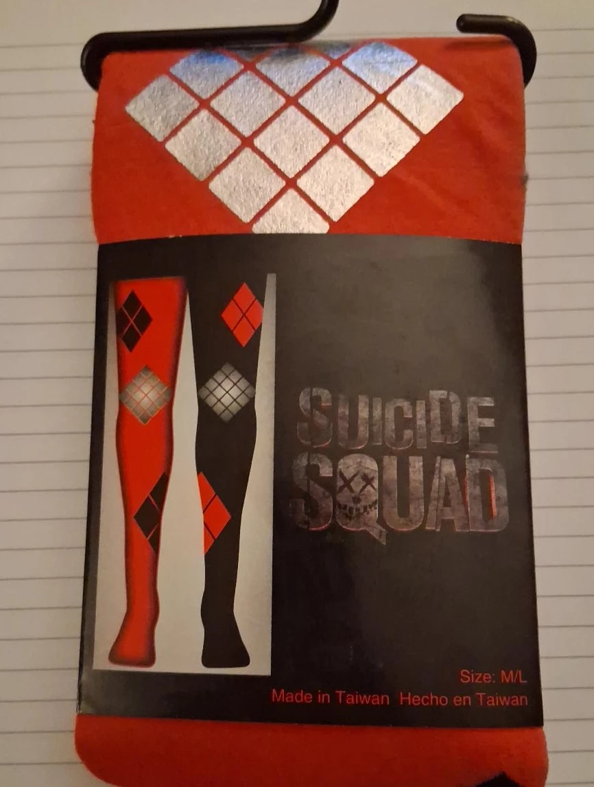 Suicide Squad Harley Quinn Diamond Pattern Stockings