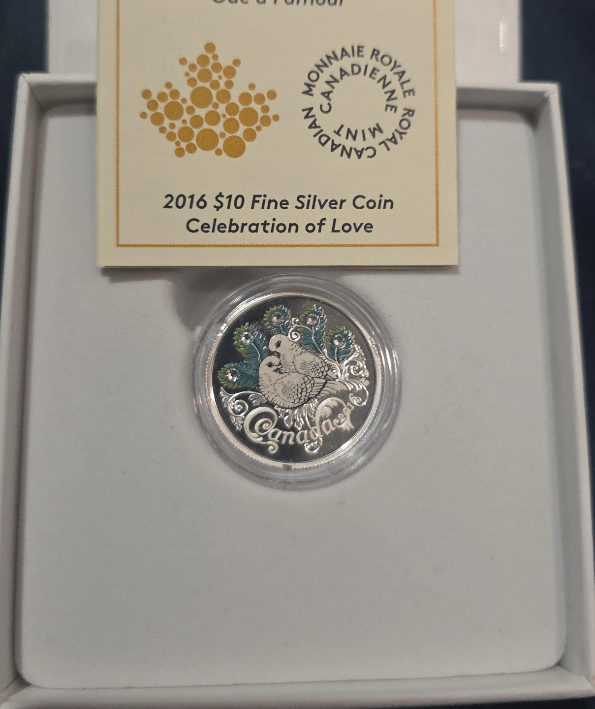 2016 $10 Fine Silver Coin - Celebration of Love