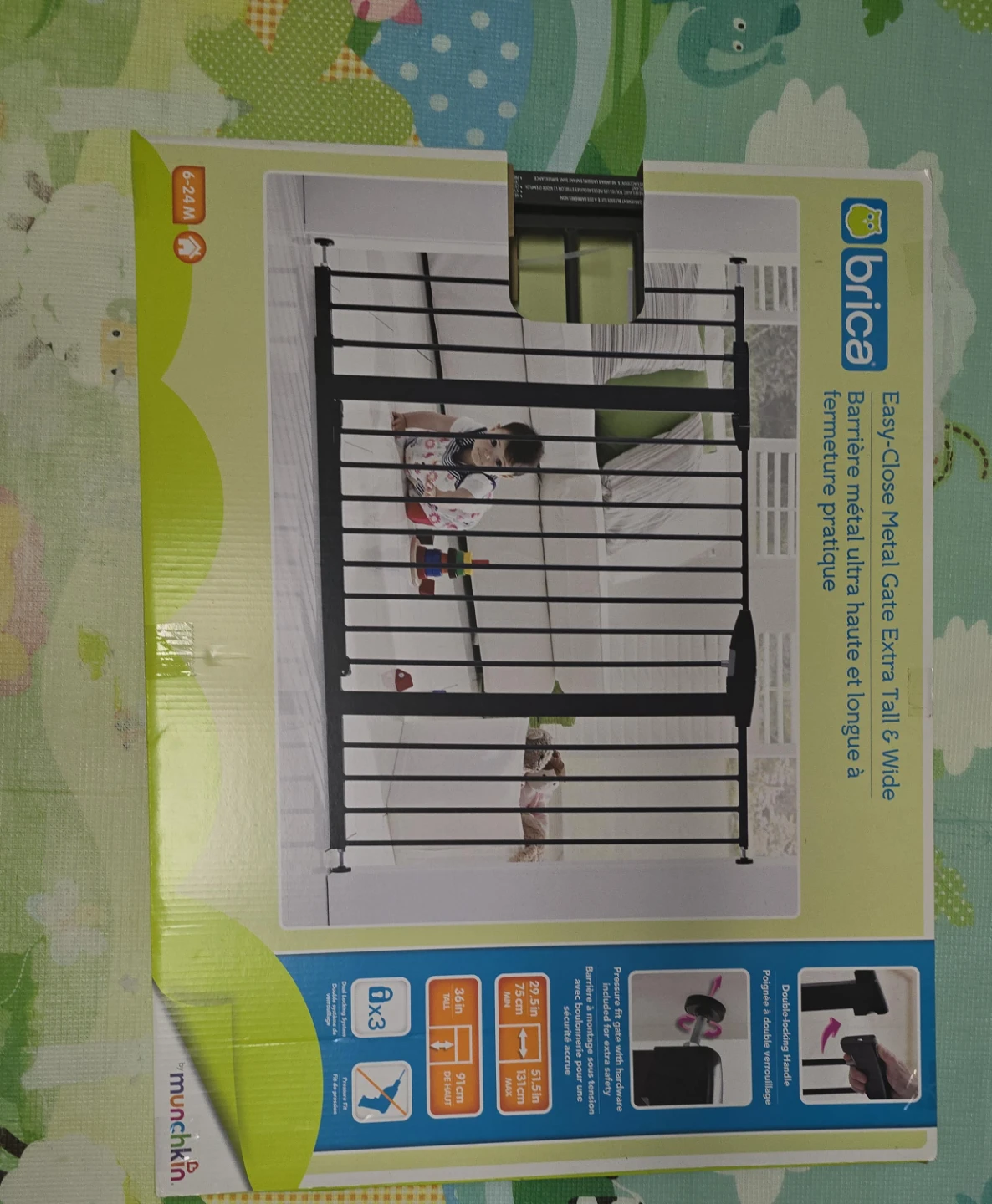 Brica Easy-Close Extra Tall & Wide Metal Gate
