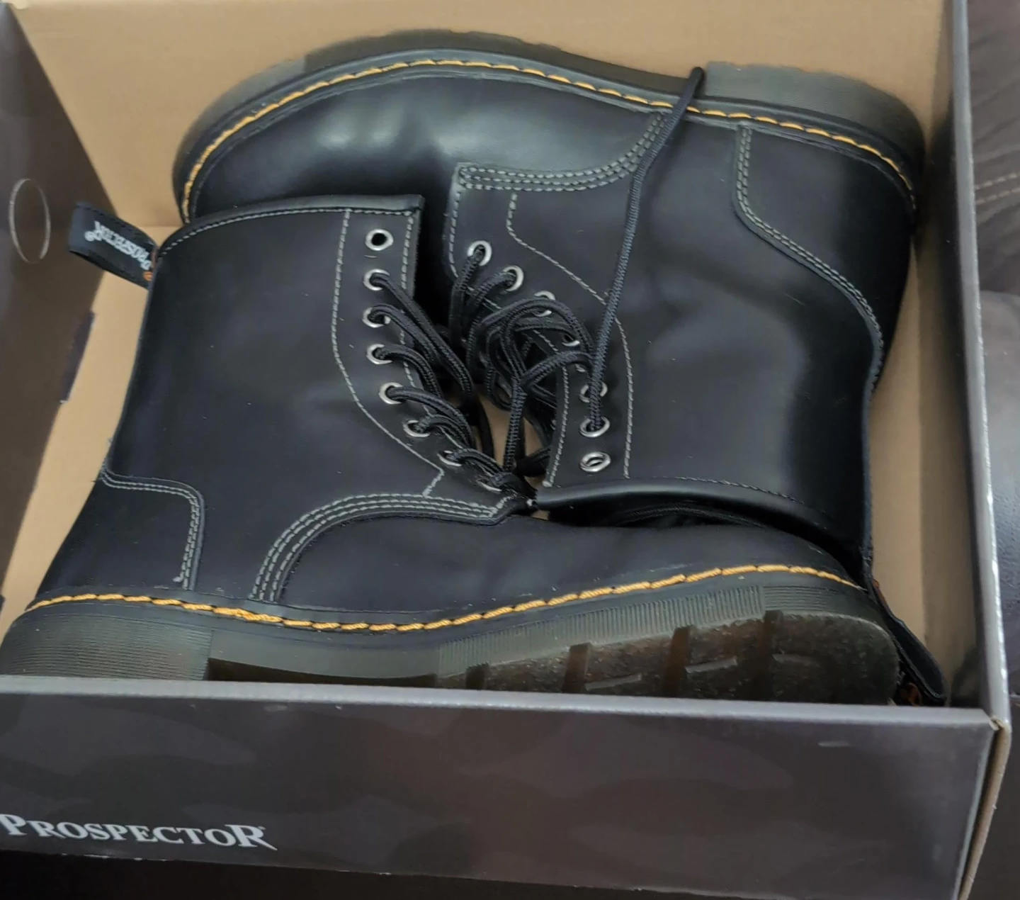 Dr. Martens Prospector Black Leather Boots