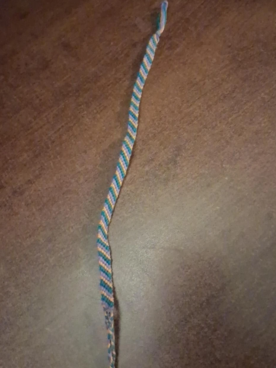 Handmade Friendship Bracelet - Blue, Orange, Purple