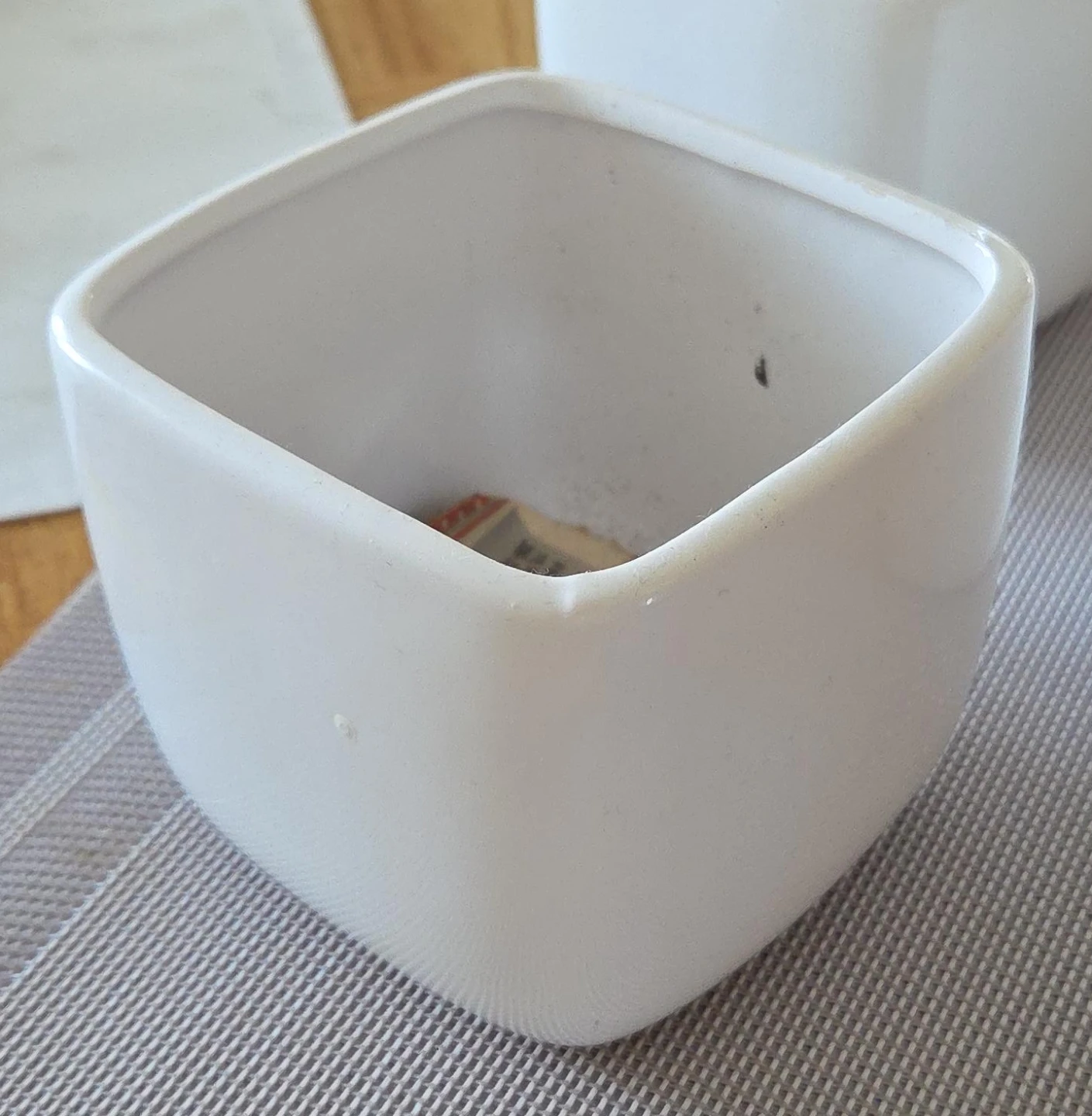 White Square Ceramic Planter