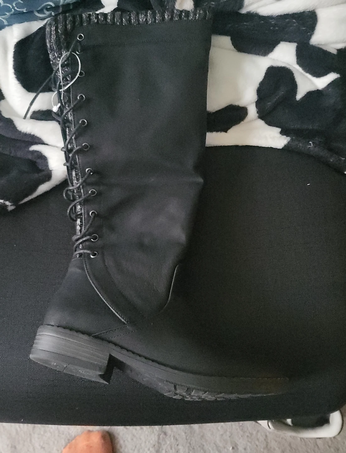 Black Knee High Boots - Size 8 - photo 4