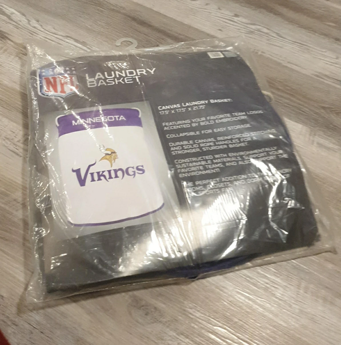 Minnesota Vikings Laundry Basket - New in Package!