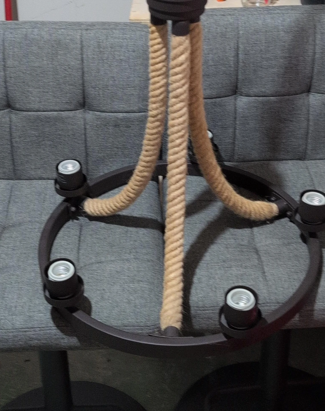 Rope Accent Chandelier Light Fixture