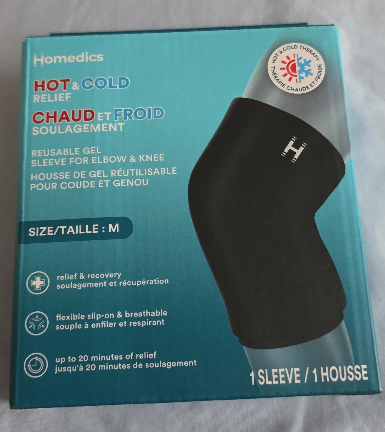 Homedics Reusable Gel Sleeve for Elbow & Knee - Size M