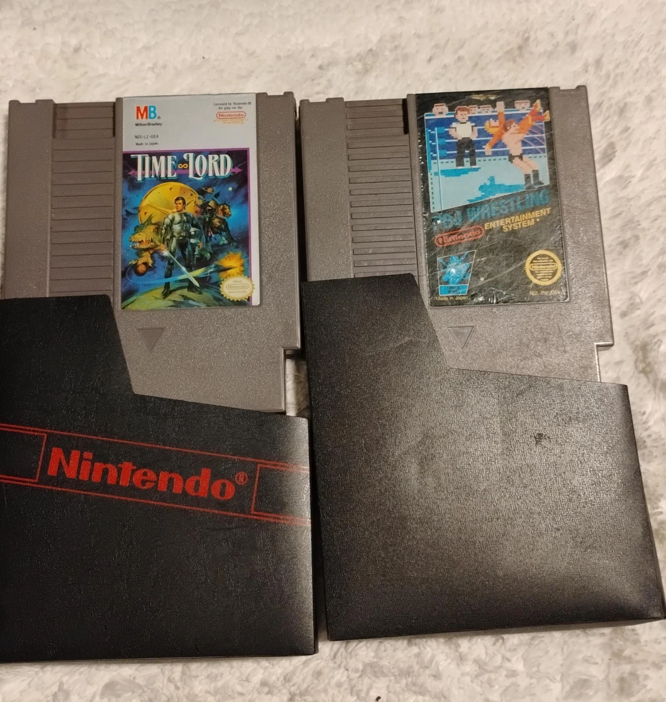 Nintendo NES Time Lord and Pro Wrestling Games