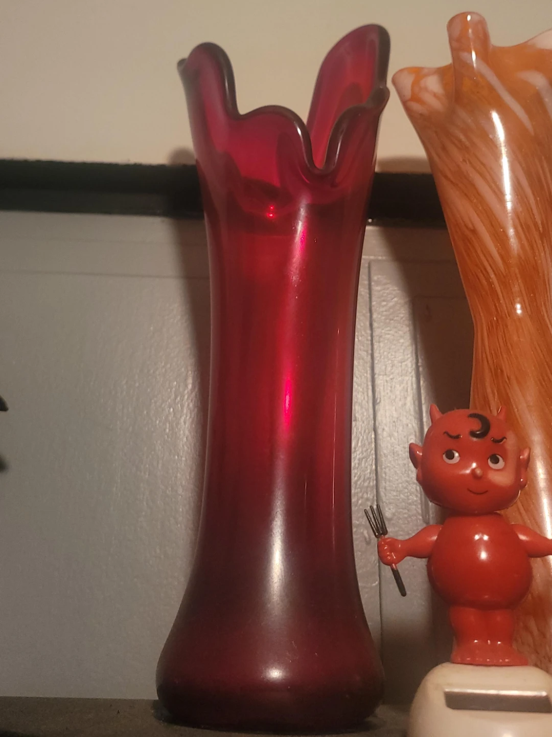 Red Glass Vase
