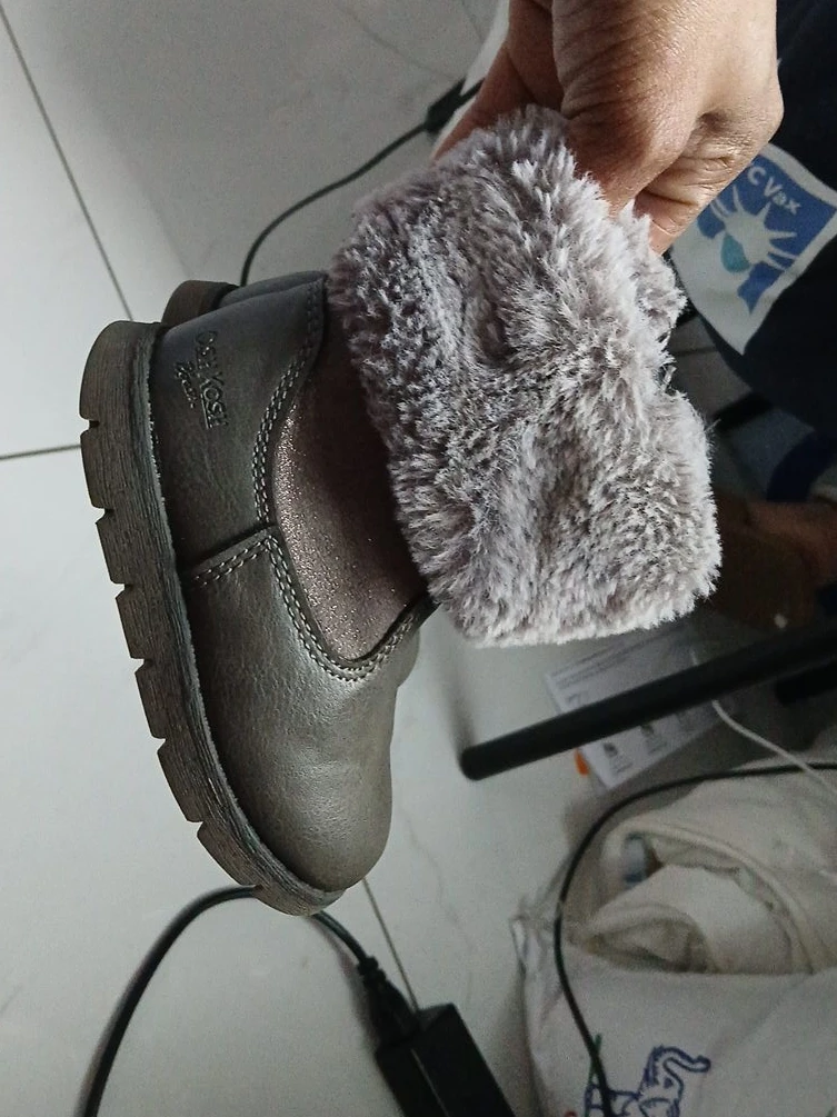 OshKosh B'gosh Gray Faux Fur Lined Winter Boots