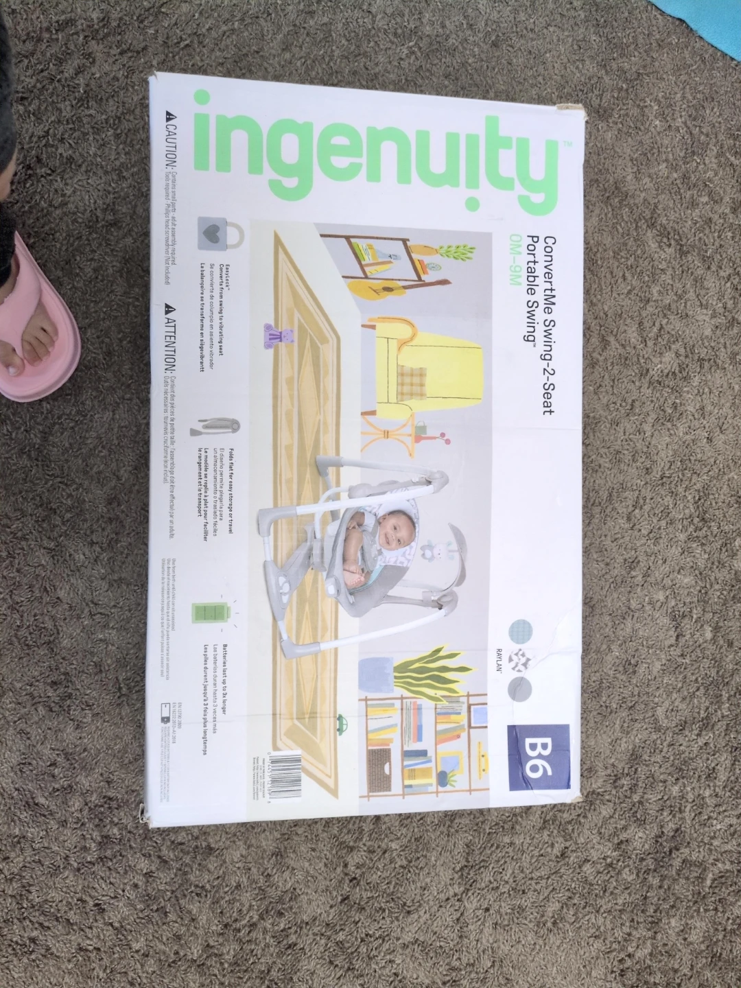 Ingenuity ConvertMe Swing-2-Seat Portable Swing
