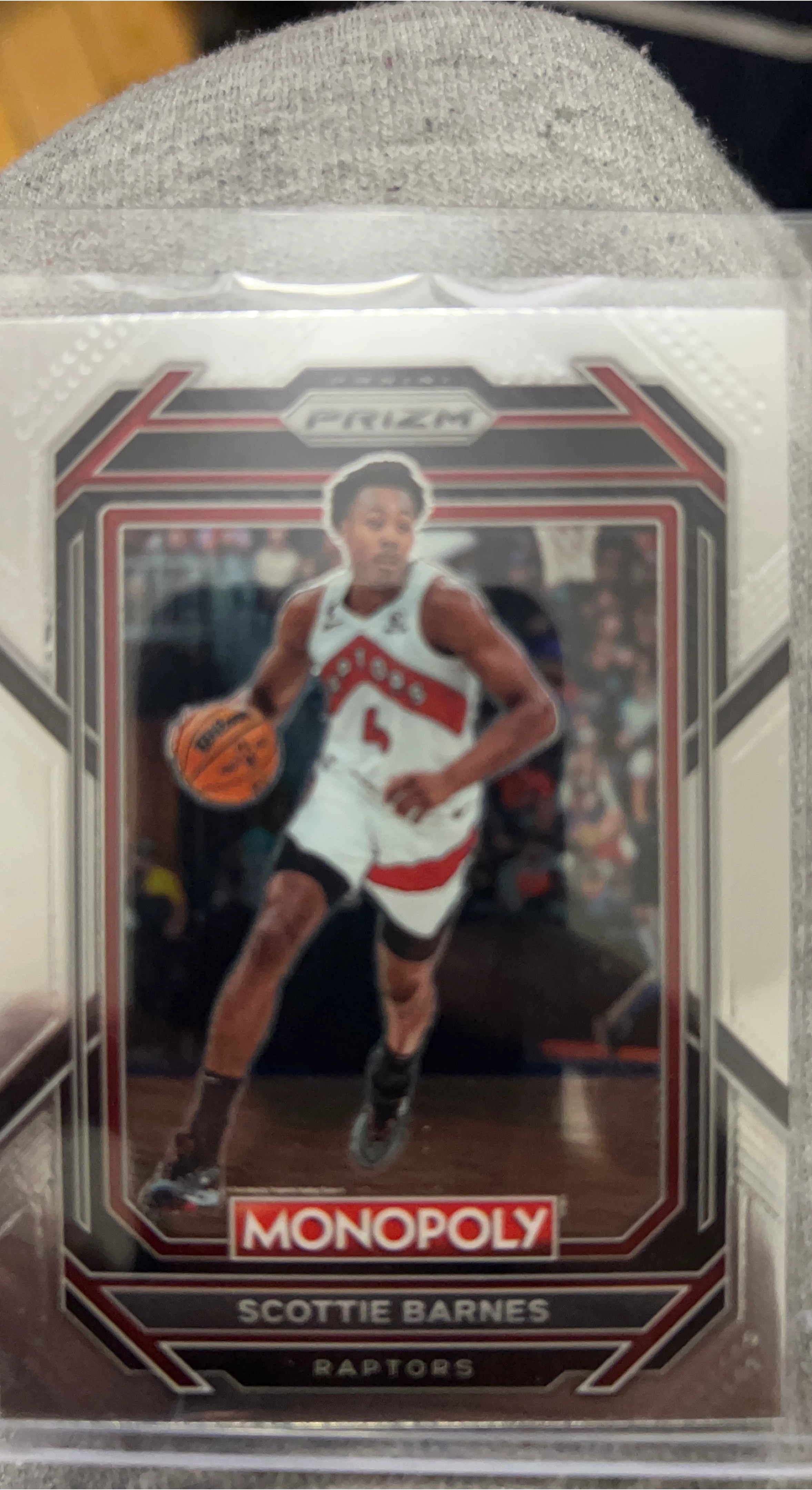 Scottie Barnes Raptors Prizm Monopoly Card