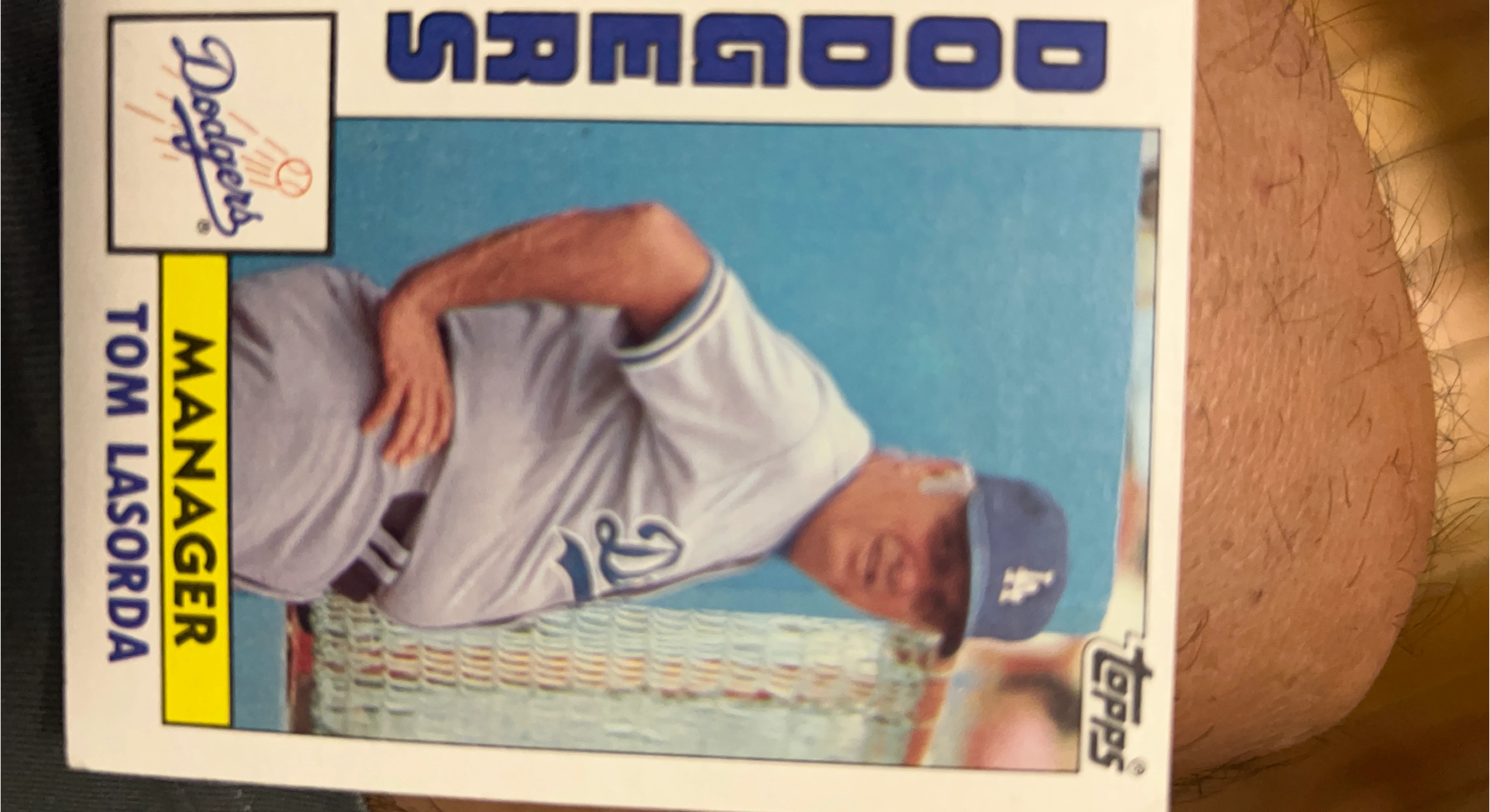 Topps Tom Lasorda Dodgers Manager Card