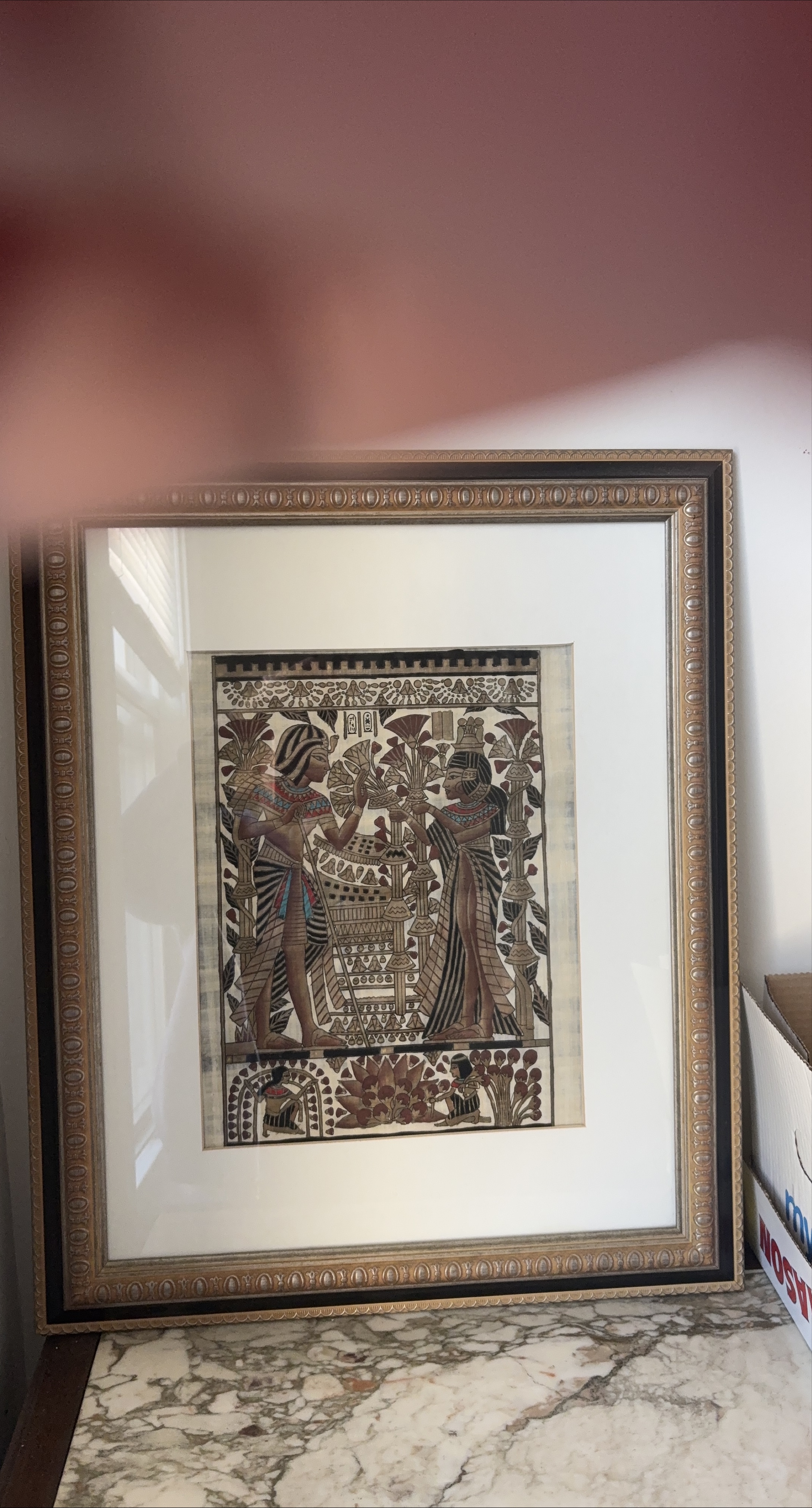Framed Egyptian Papyrus Art