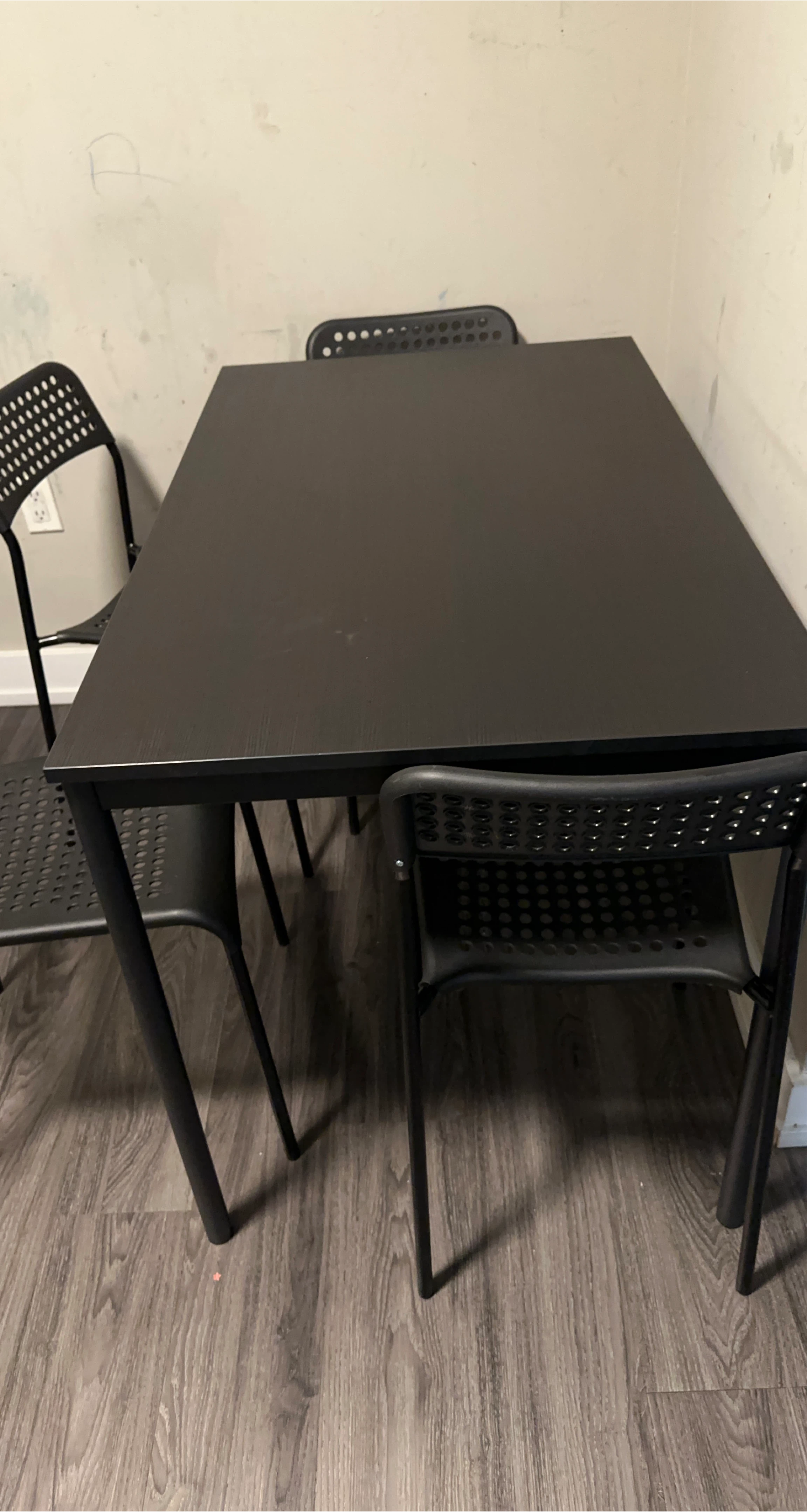 Black Dining Table with Chairs