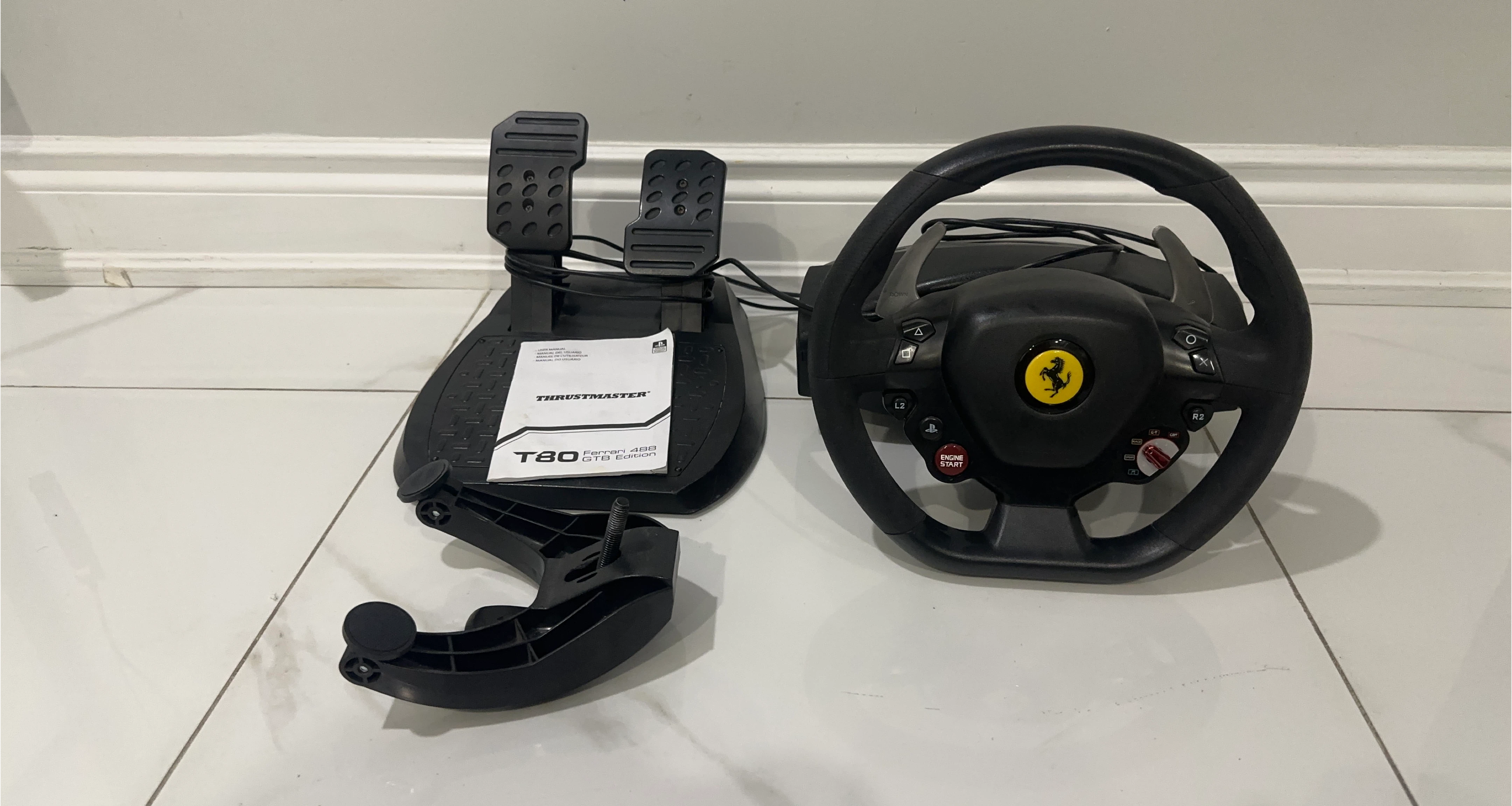 Thrustmaster T80 Ferrari 488 GTB Racing Wheel - For PS4