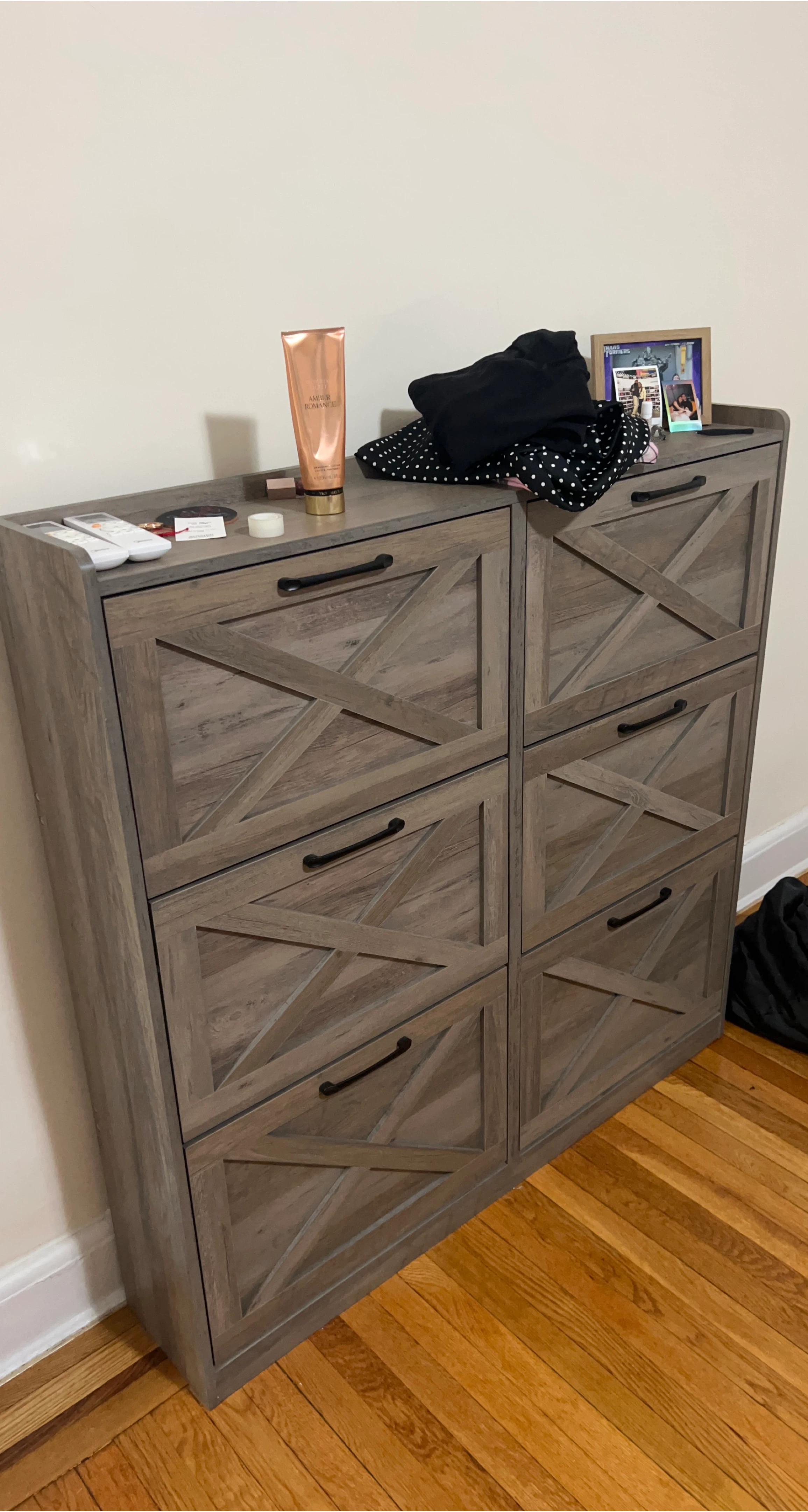 Wooden Shoe Storage Cabinet