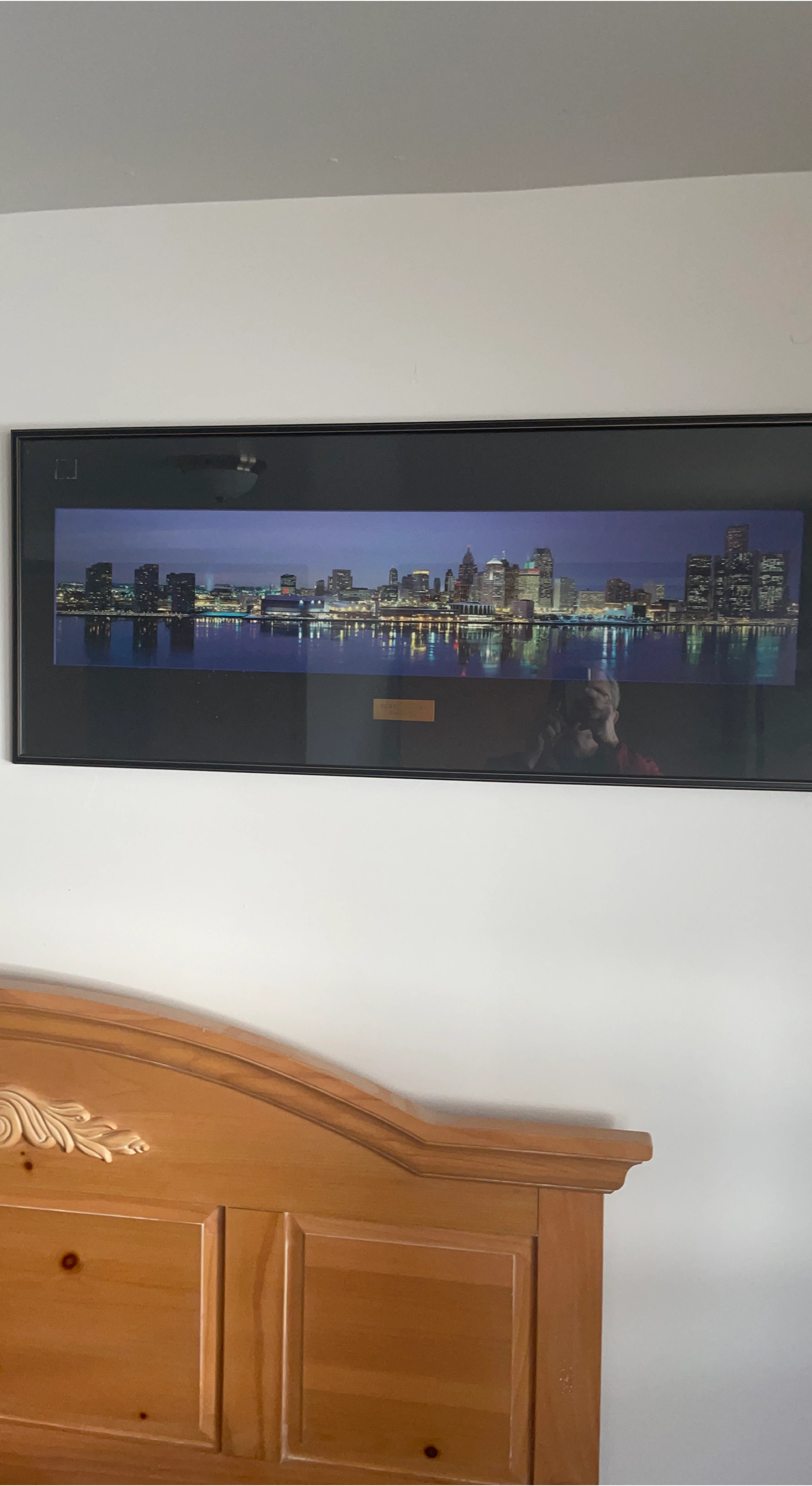 Framed Detroit Skyline Print