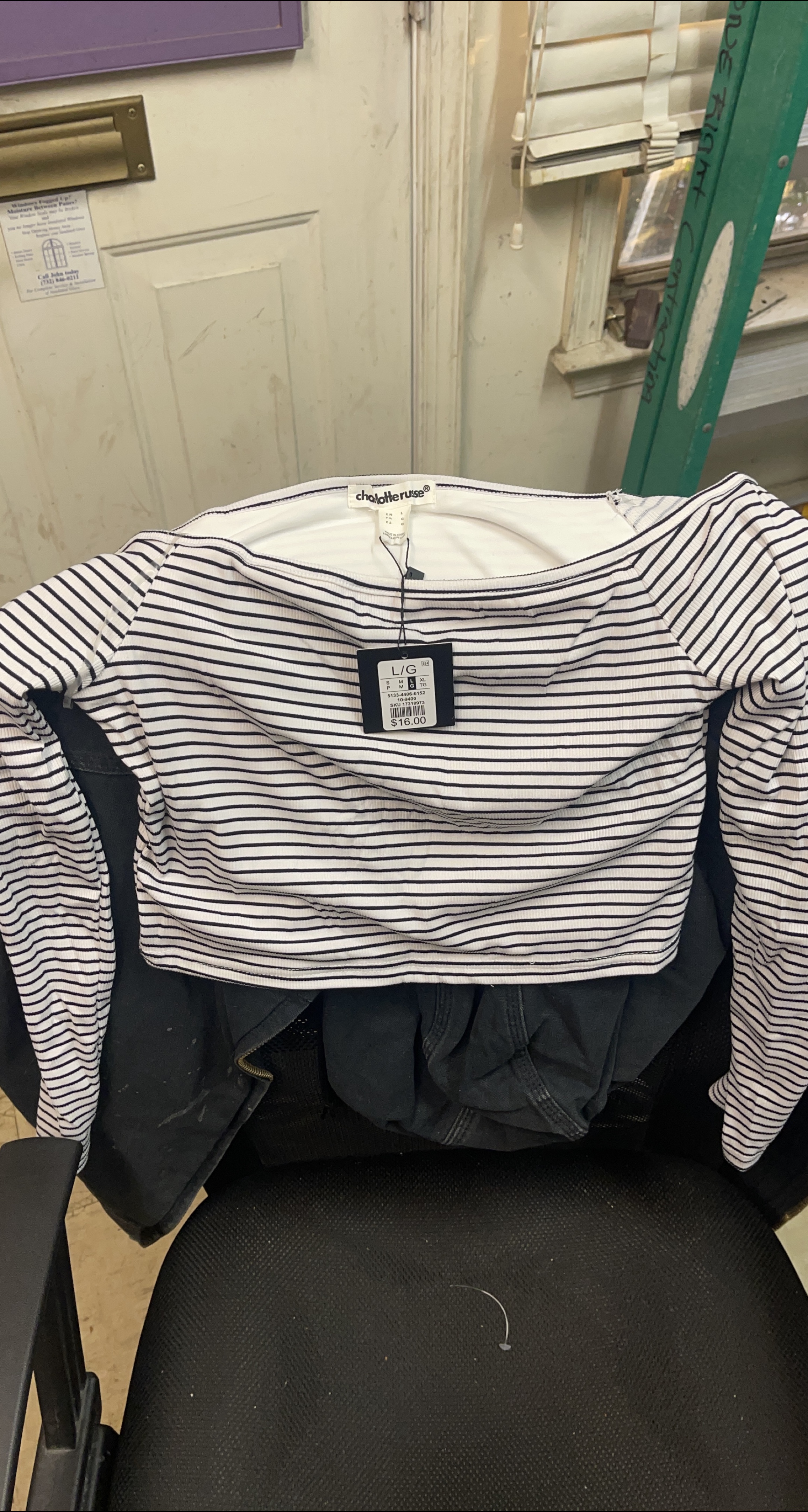 Charlotte Russe Striped Top - Size L/G