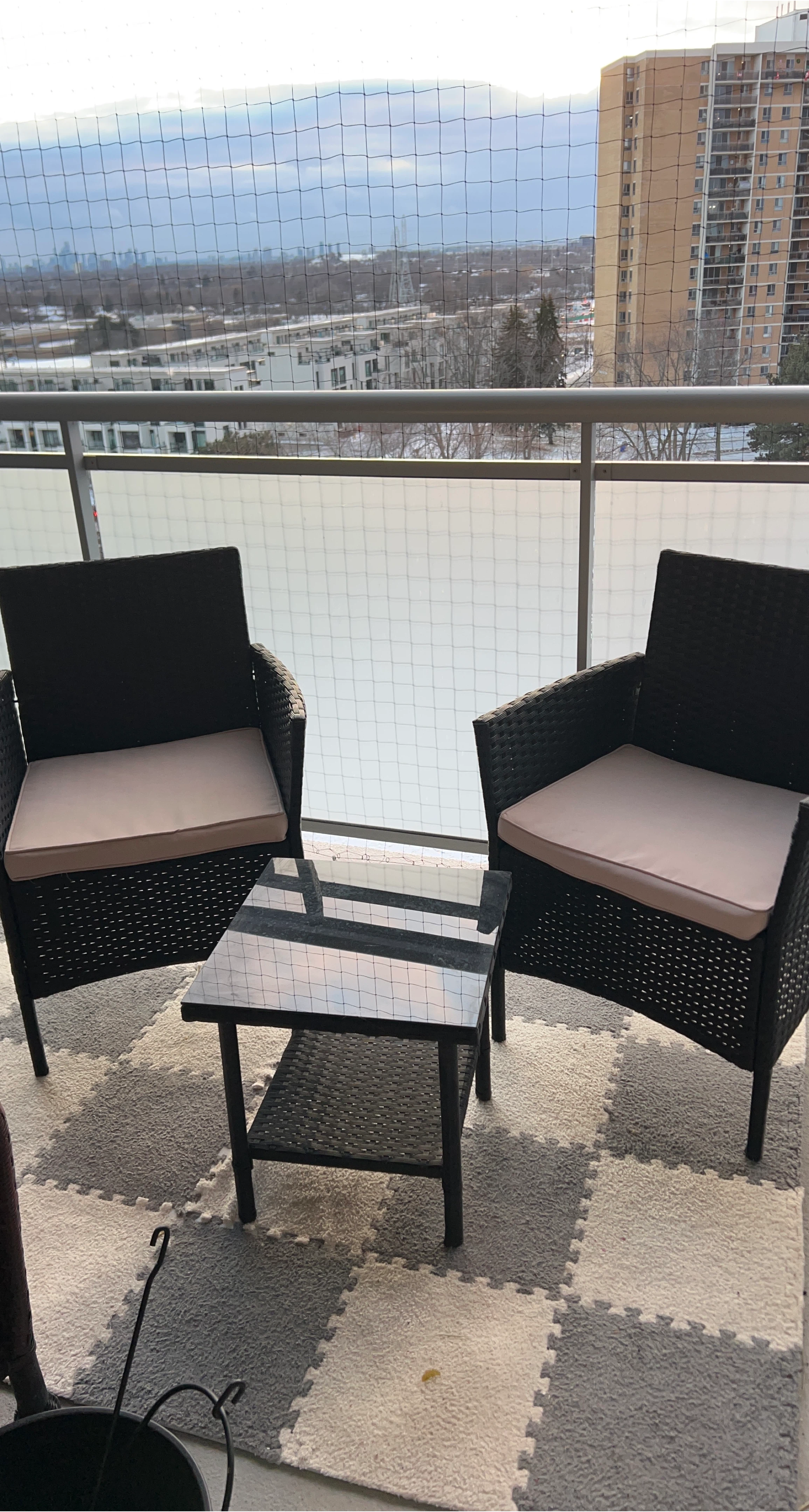 Outdoor Wicker Patio Set - 2 Chairs & Table