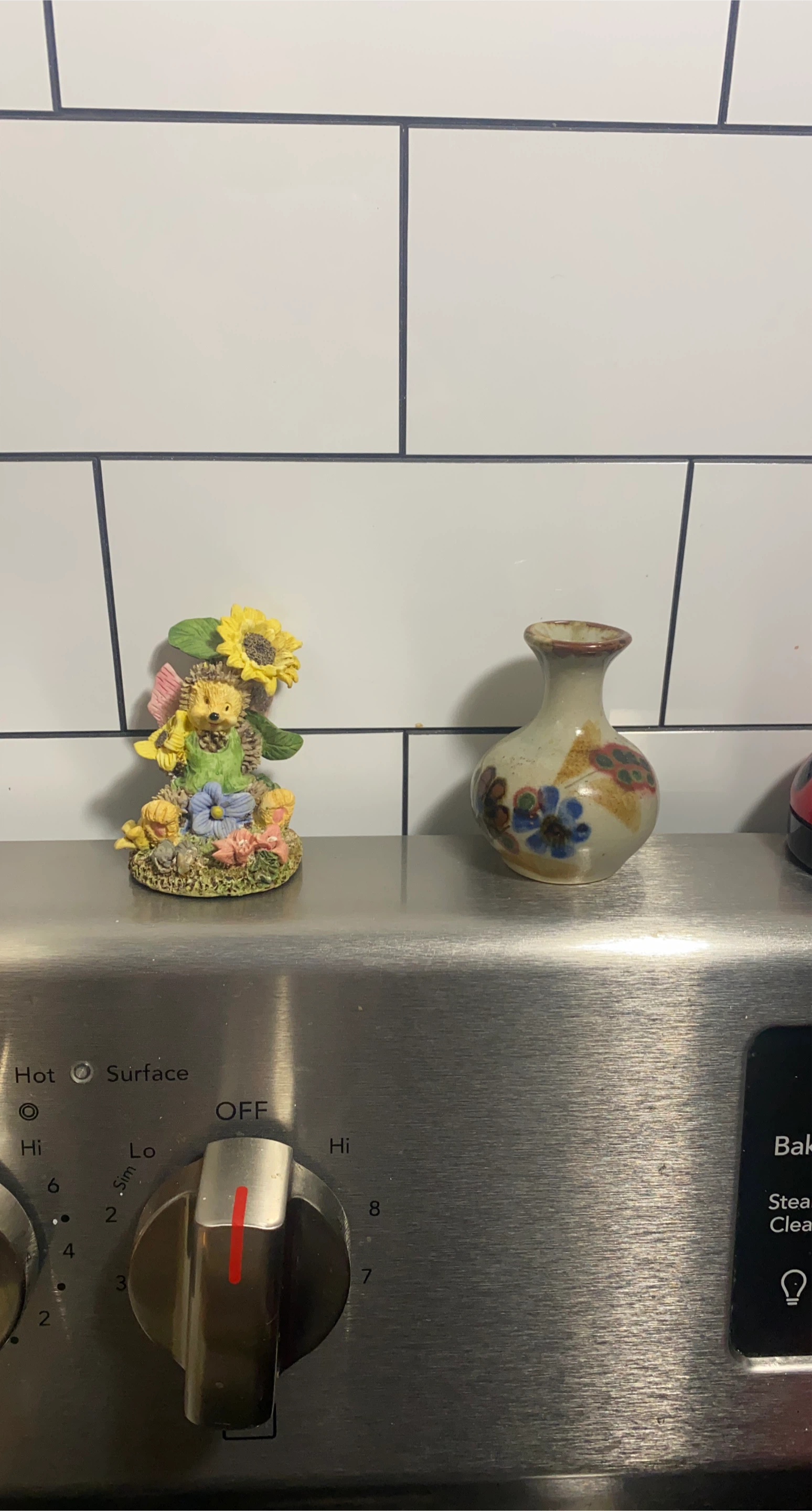 Decorative Vase and Hedgehog Figurine