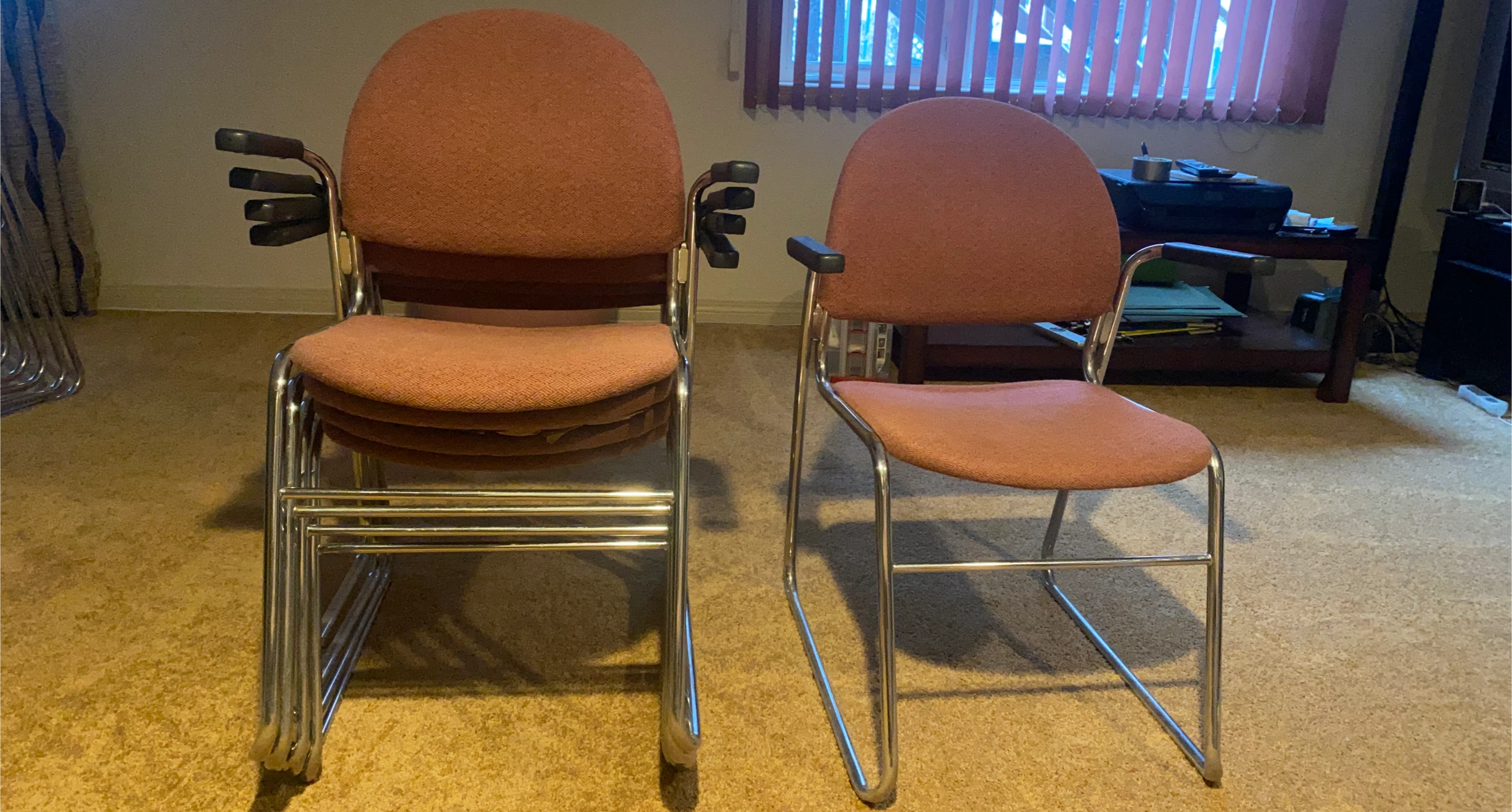 Stackable armchairs