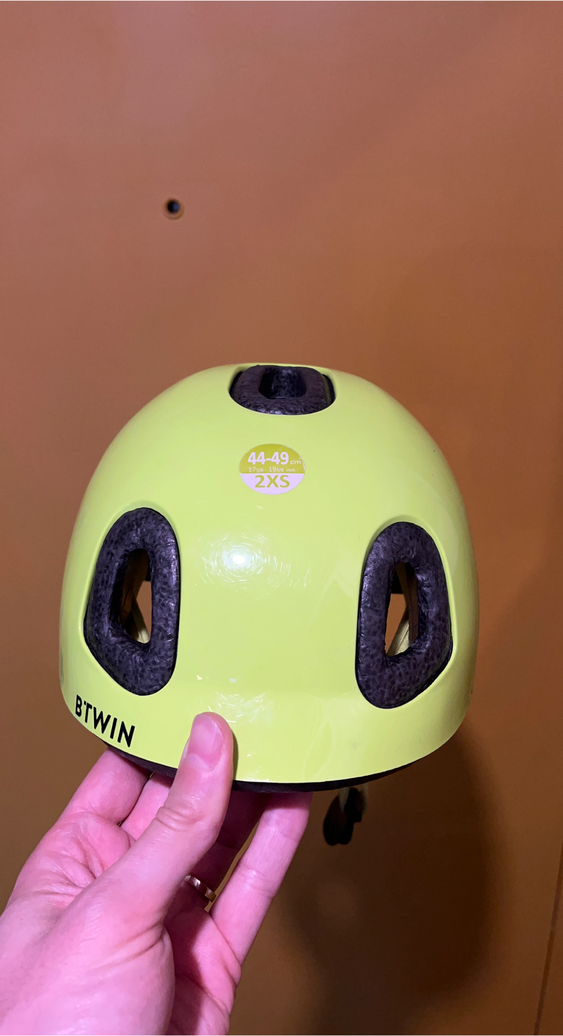 BTWIN Kids Bike Helmet - 2XS - Yellow
