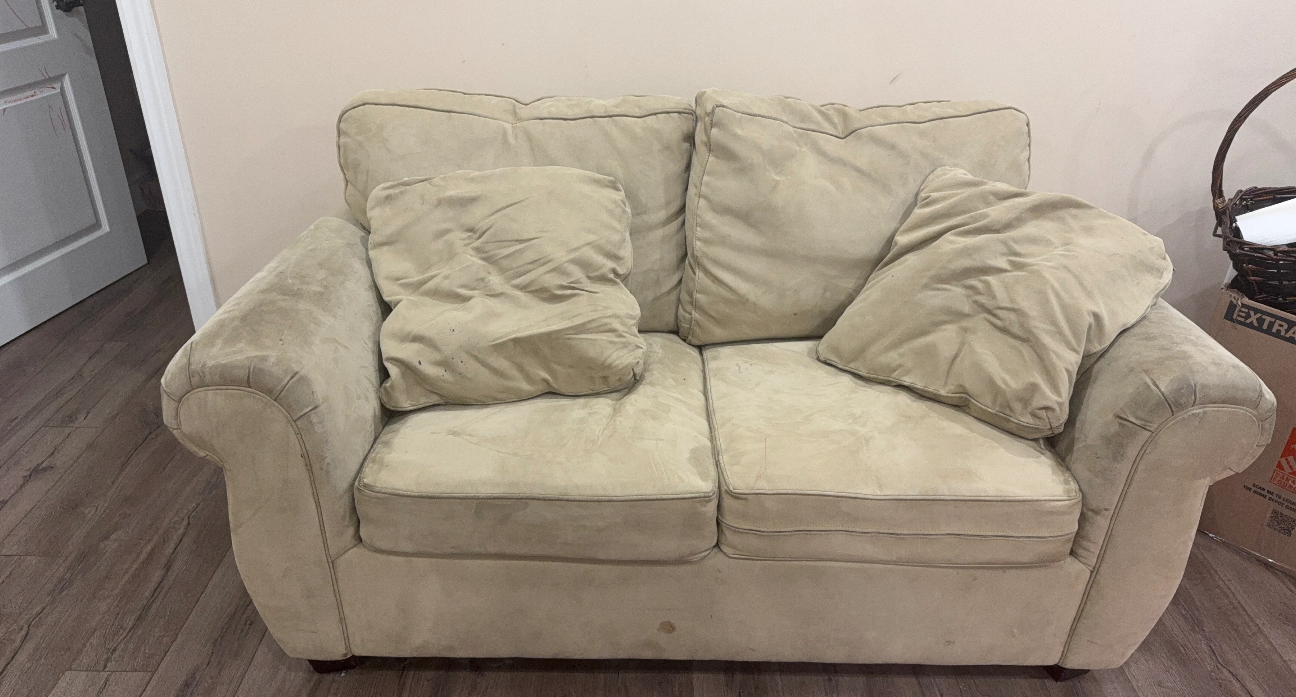 Beige Loveseat Sofa