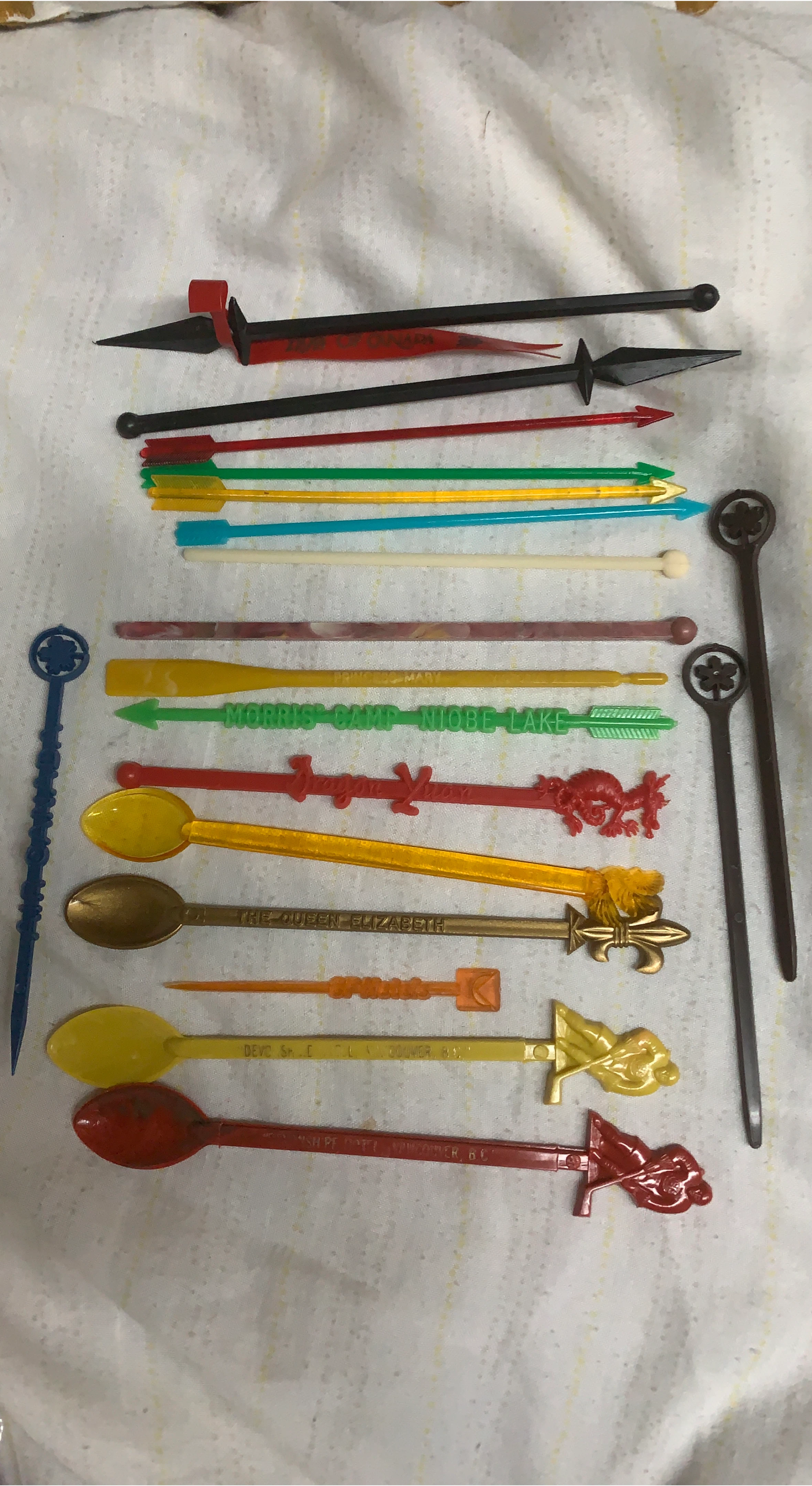 Vintage Plastic Stir Sticks & Spoons