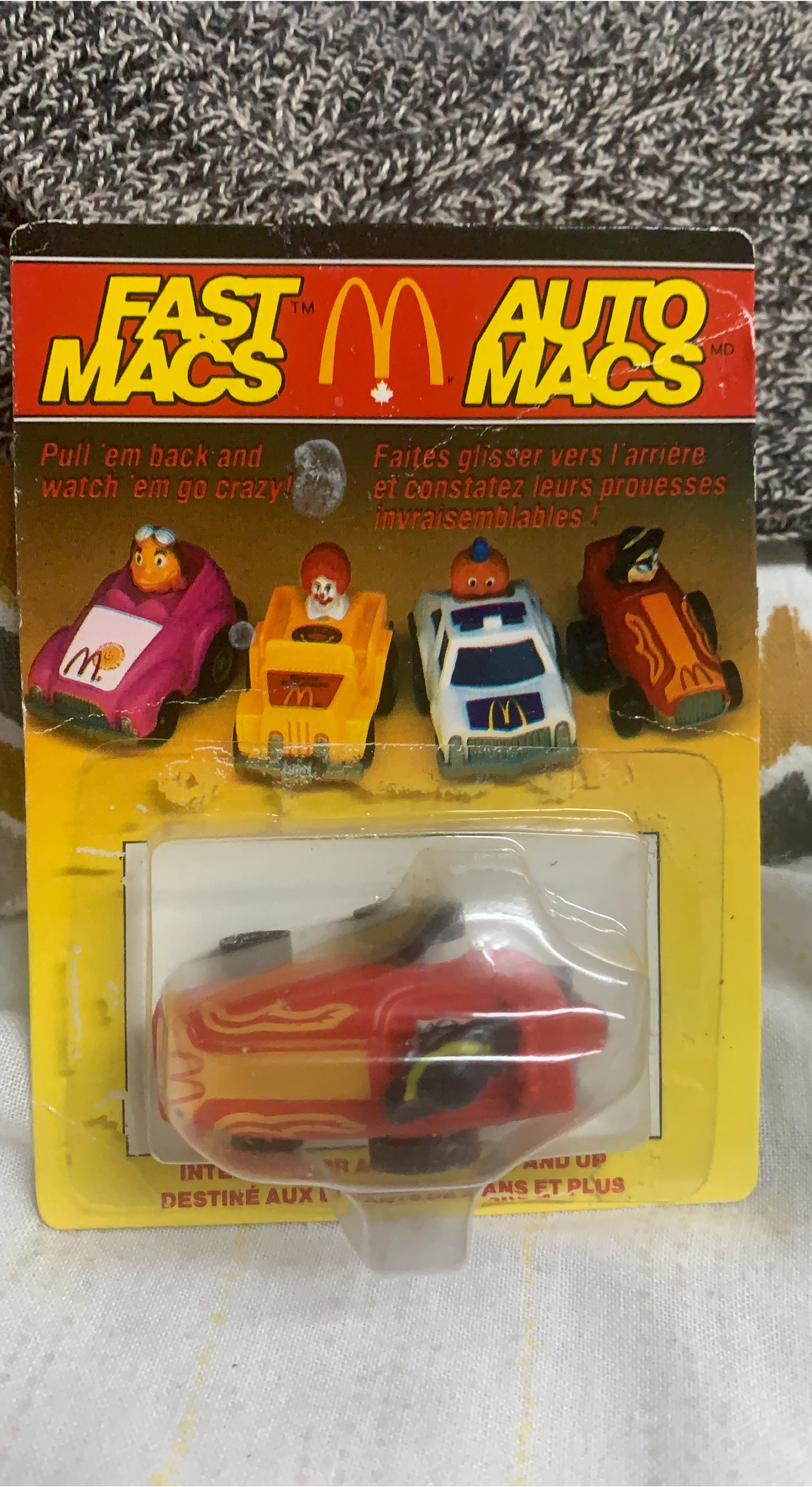 Vintage McDonald's Hamburglar Roadster Fast Macs Toy Car