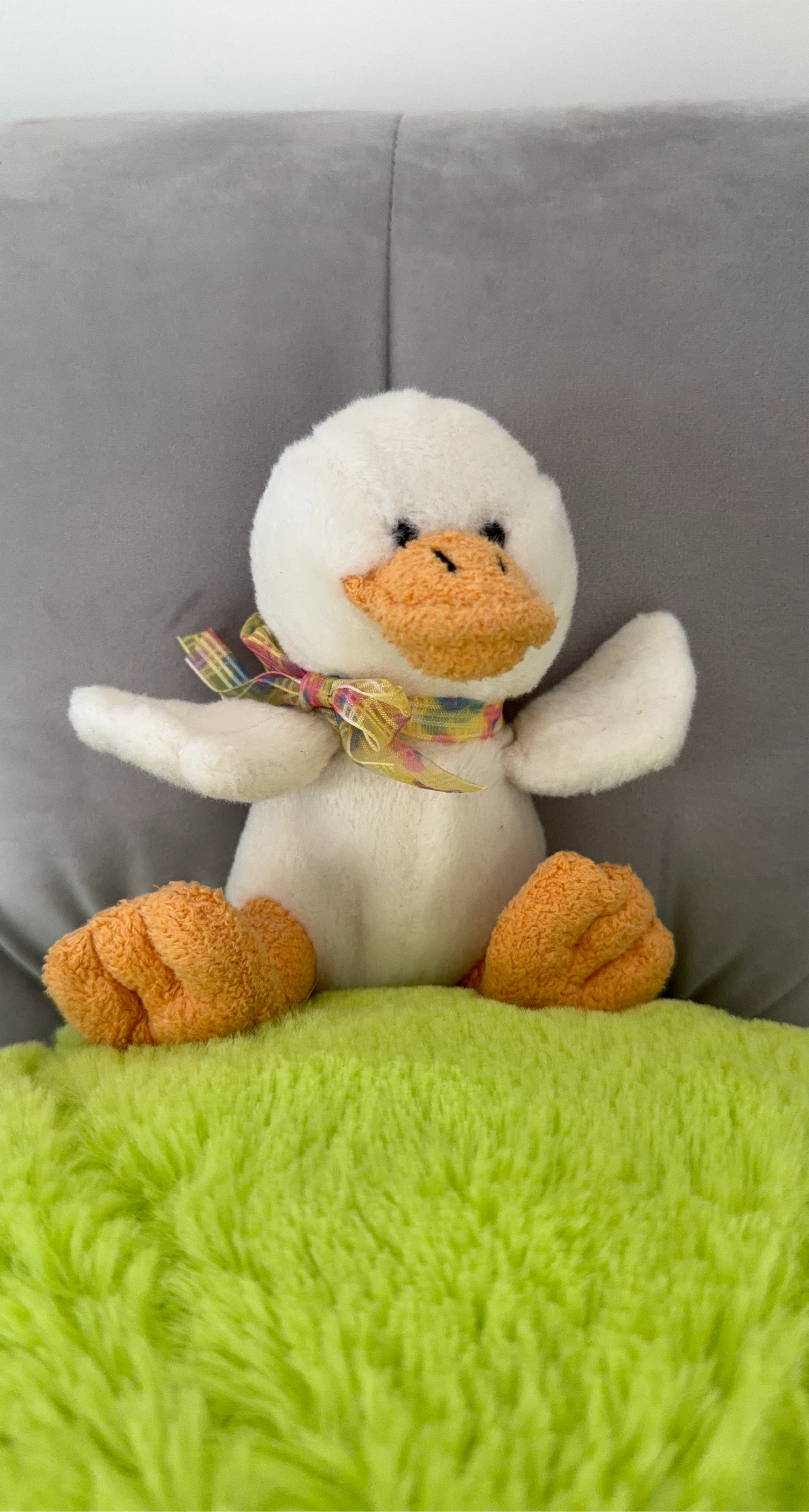 Duck Plush Toy with Ribbon
