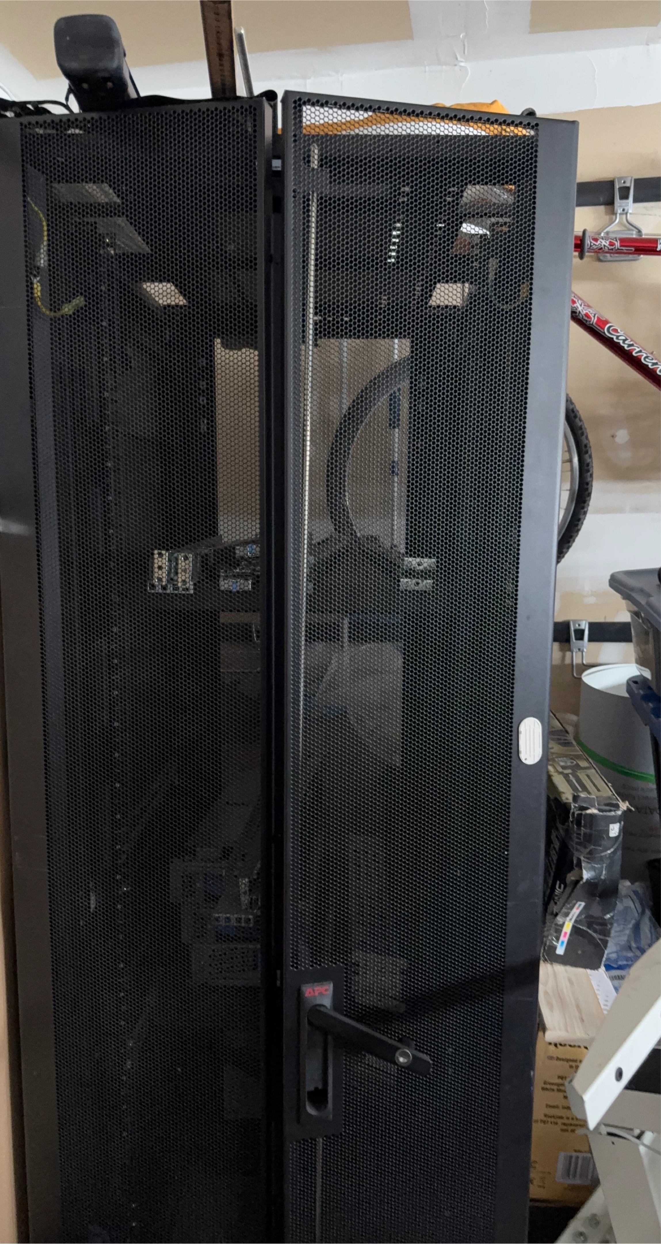 APC Server Rack Cabinet with 2 shelved - Great Condition!