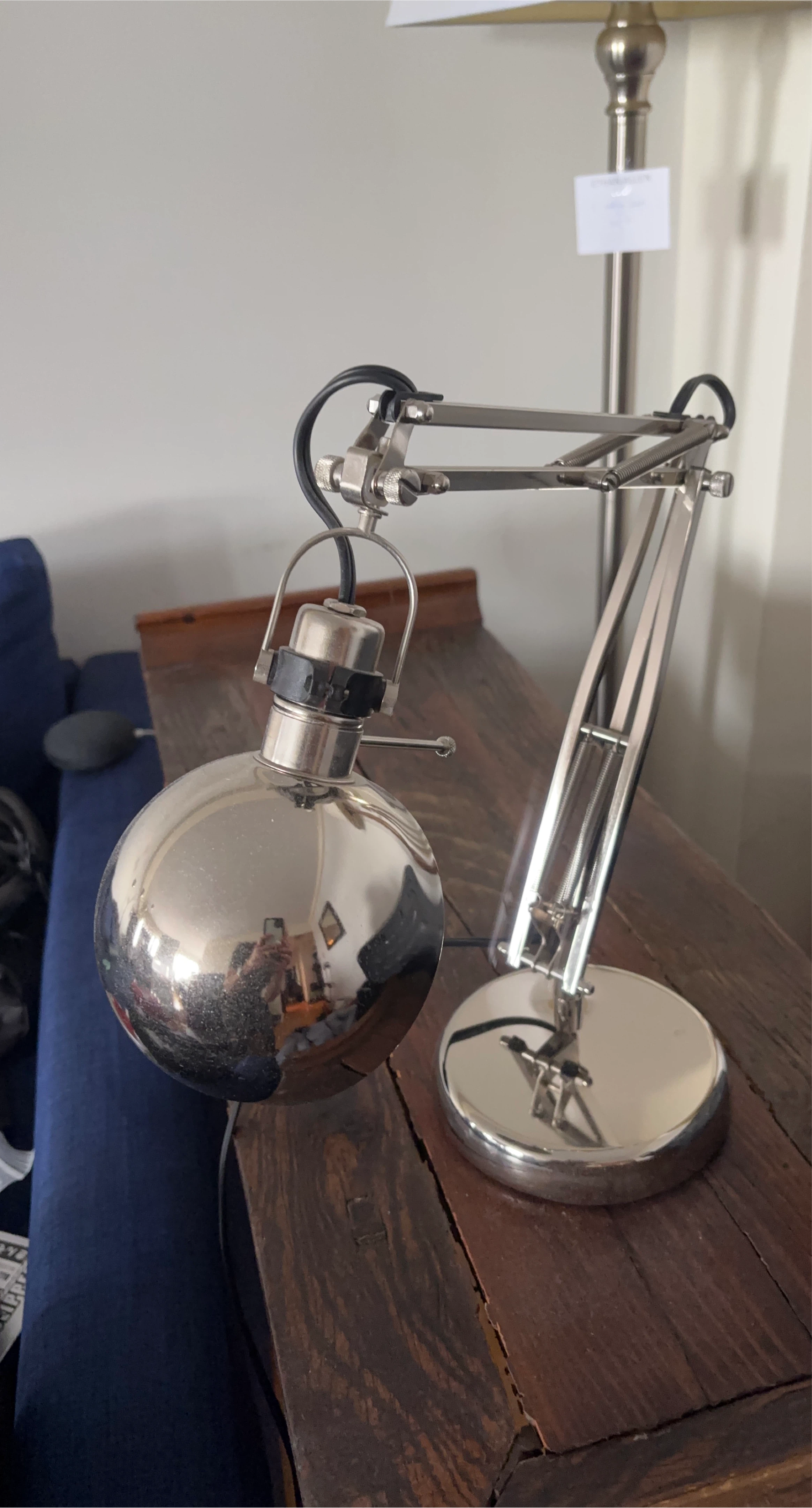 Silver Adjustable Desk Lamp