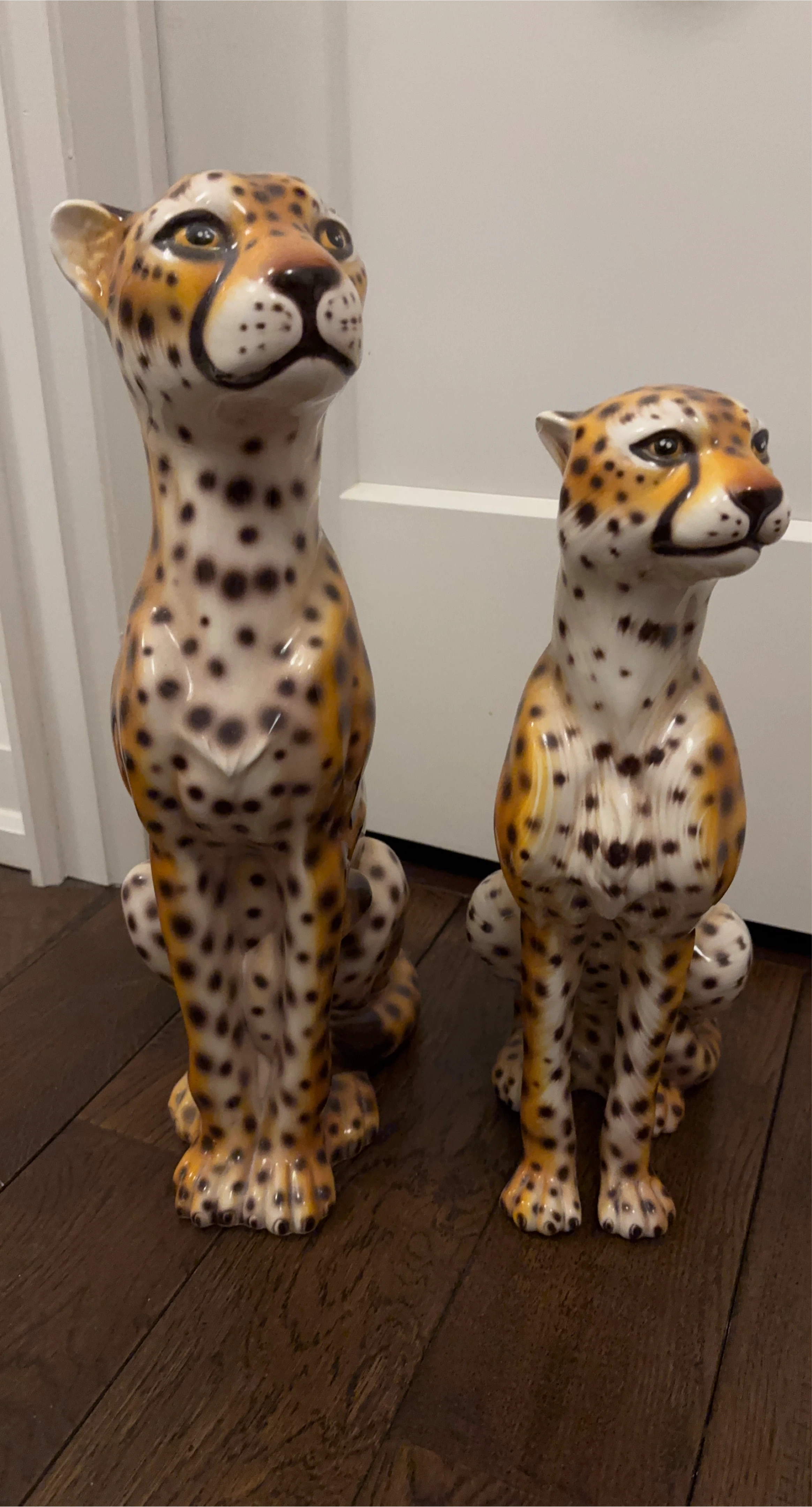 Vintage Ceramic Leopard Figurines
