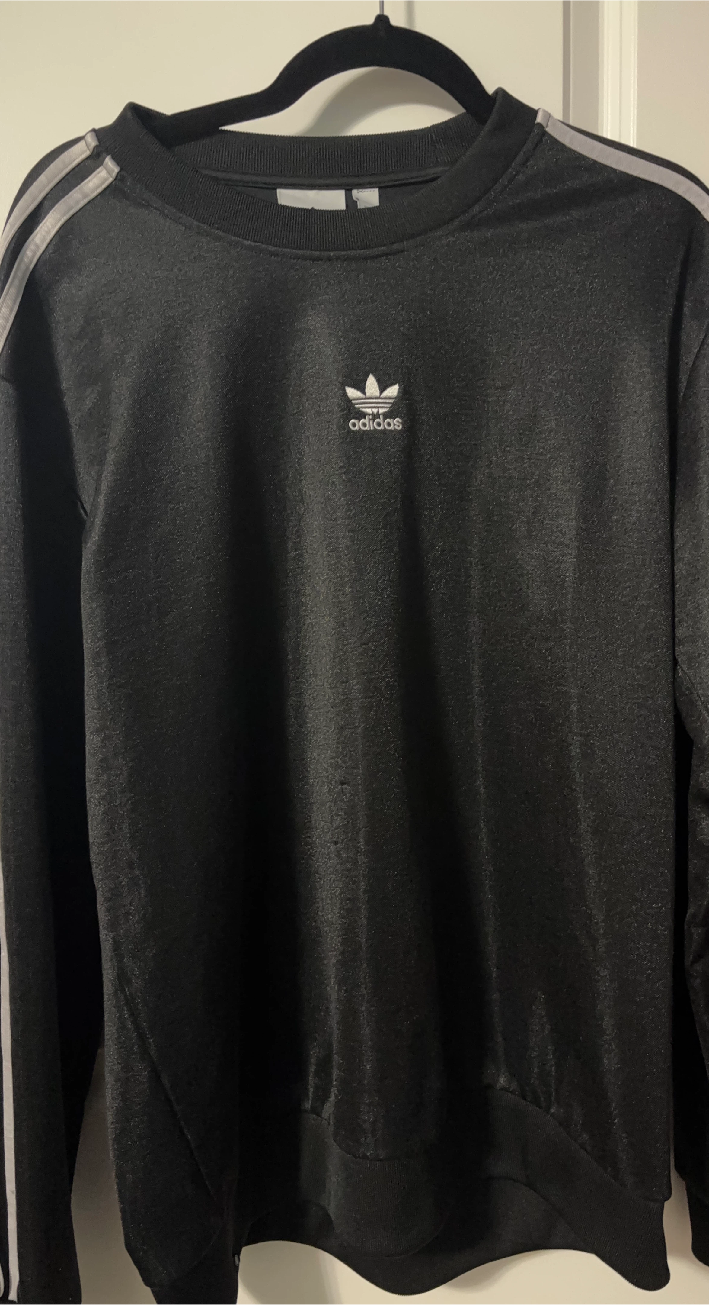 Adidas Black Sweatshirt with Stripes