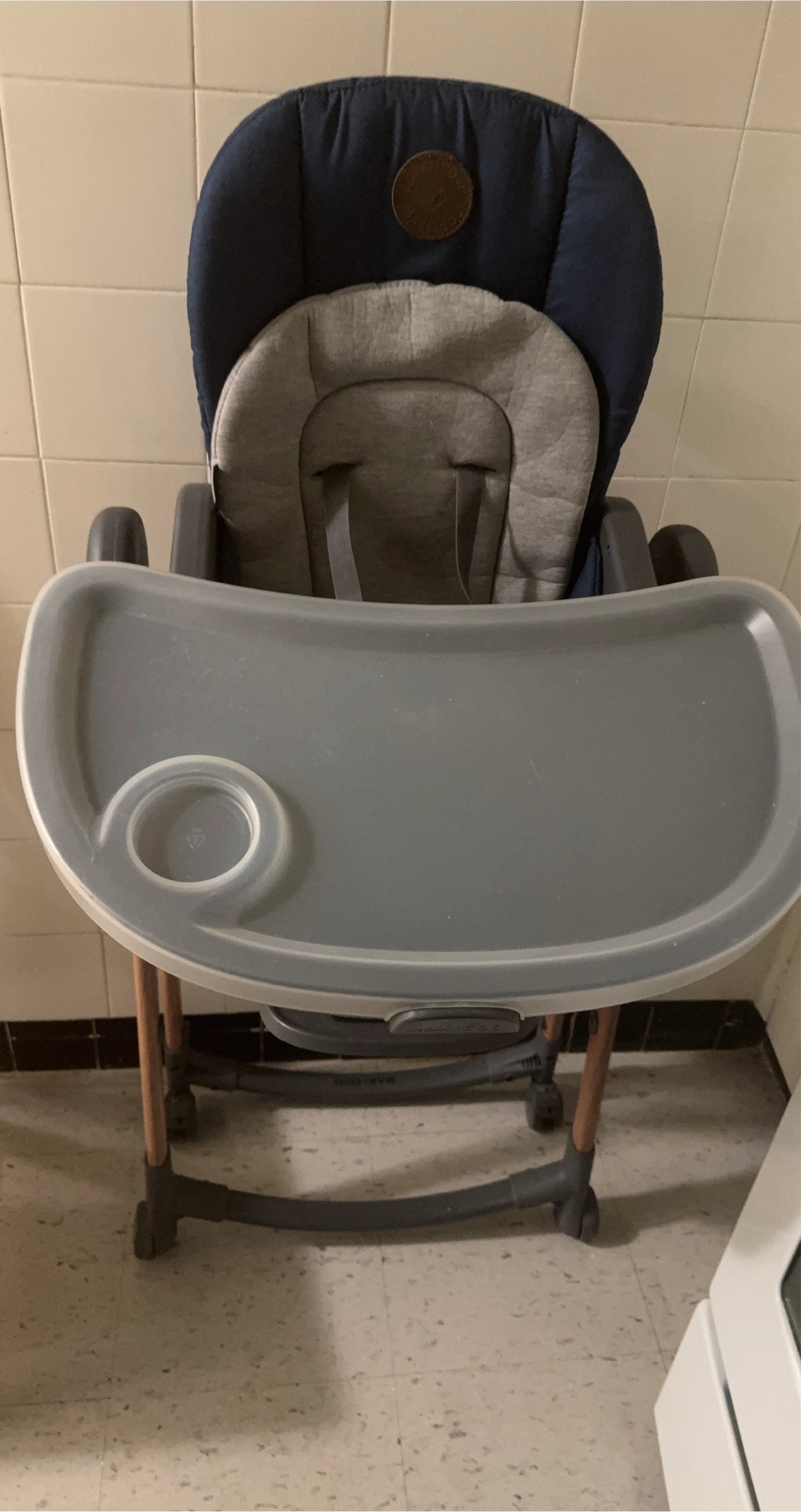 High Chair - Navy and Grey
