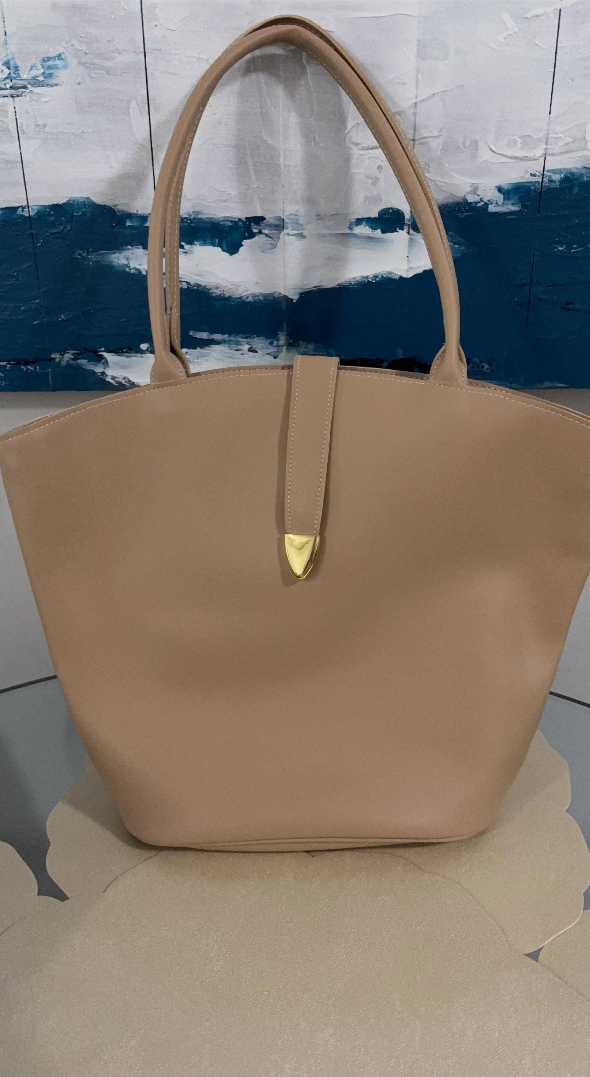 Beige Tote Bag