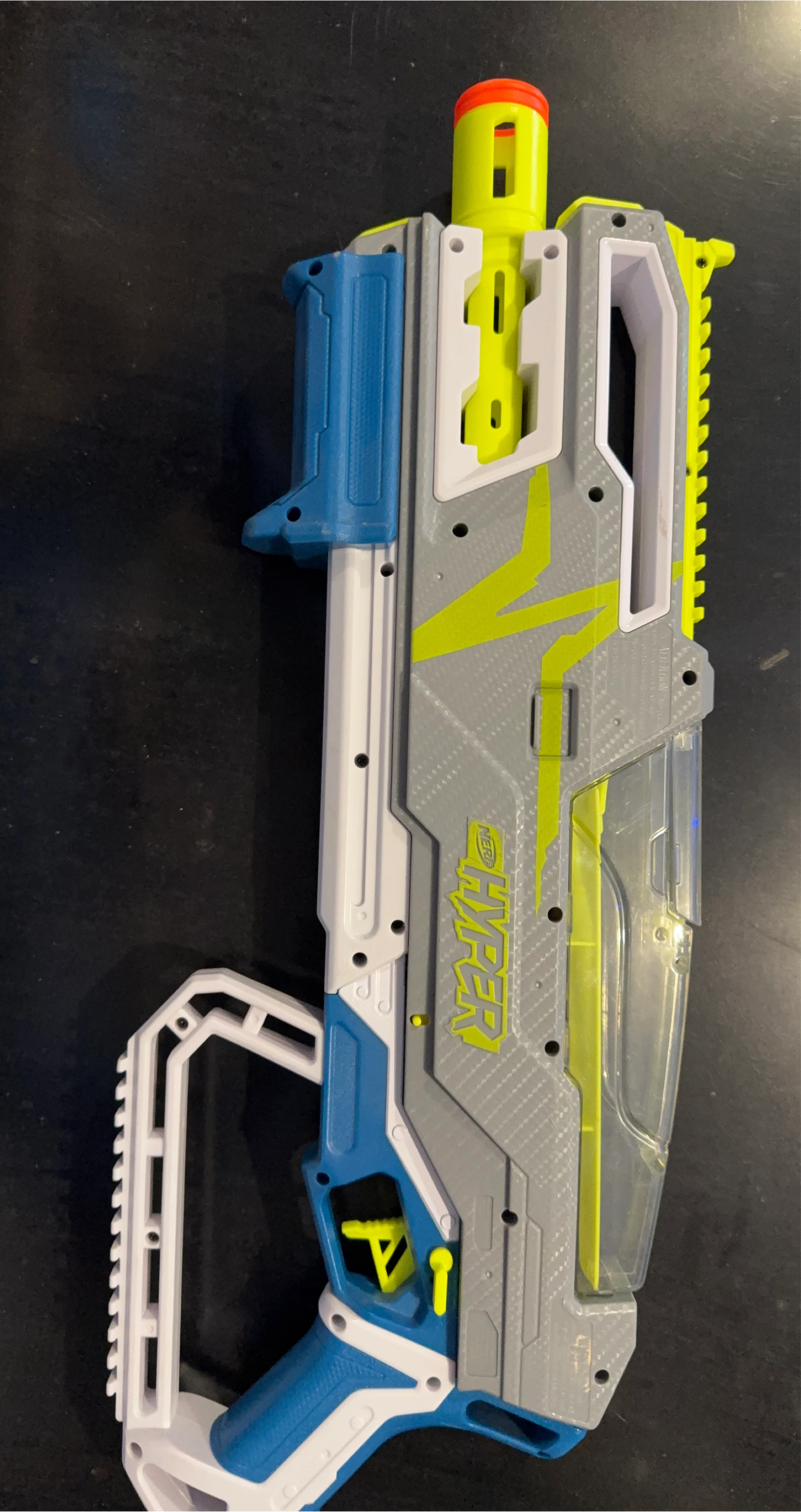 Nerf Hyper Siege-50 Blaster - Blue, White & Grey
