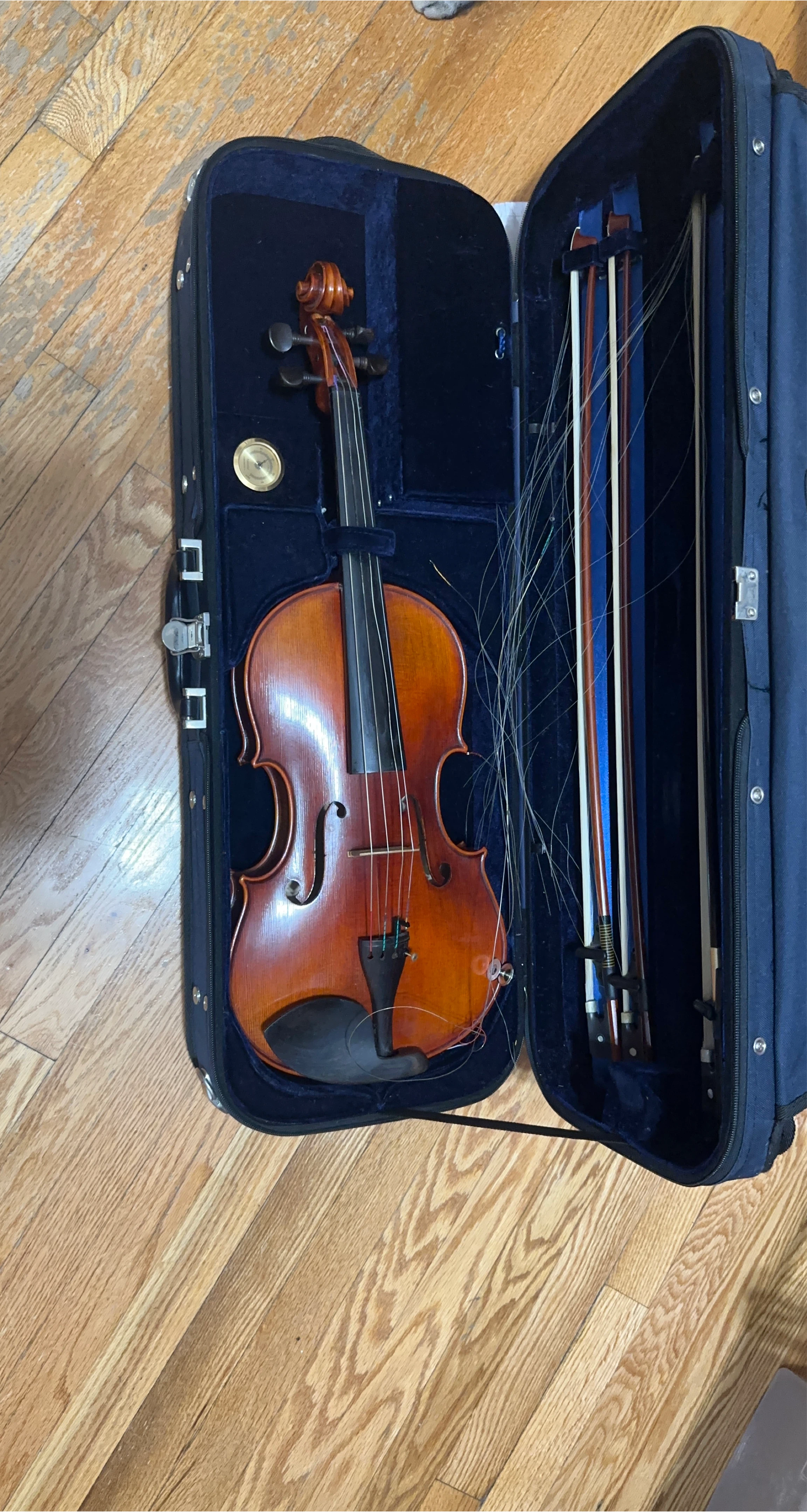 Violin with Case and Bows