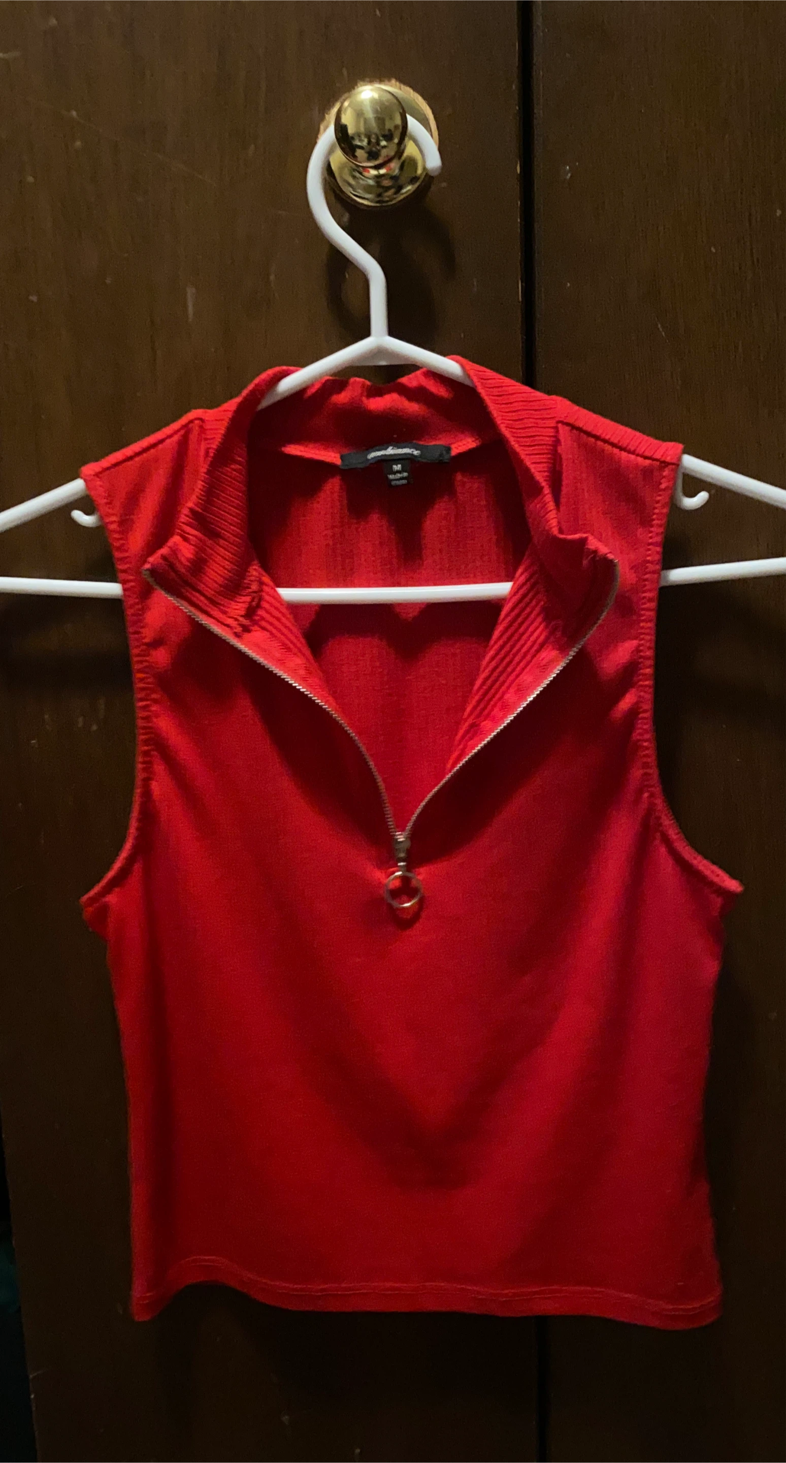 Ambience Red Sleeveless Top - Size M