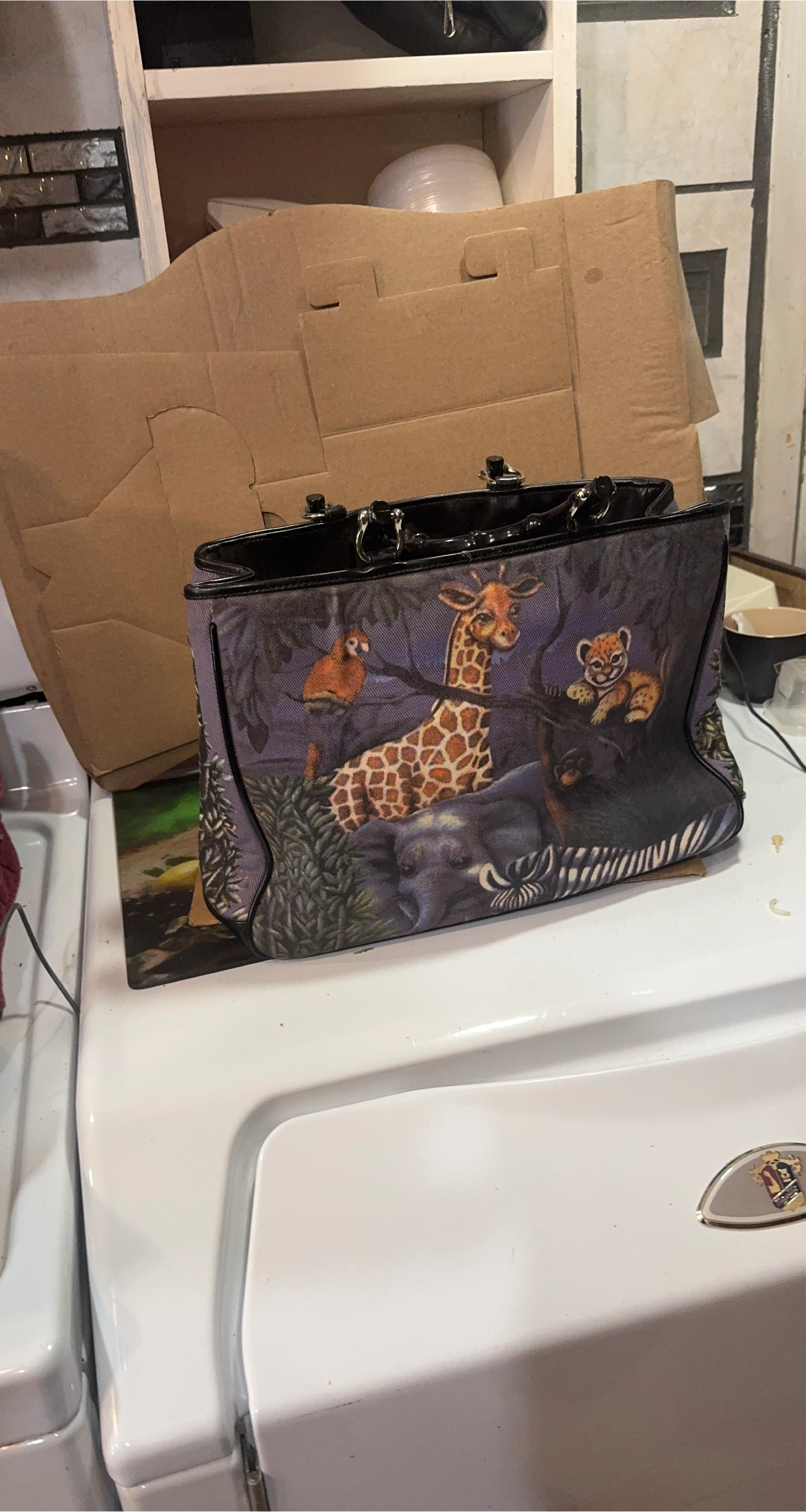 Animal Print Tapestry Purse