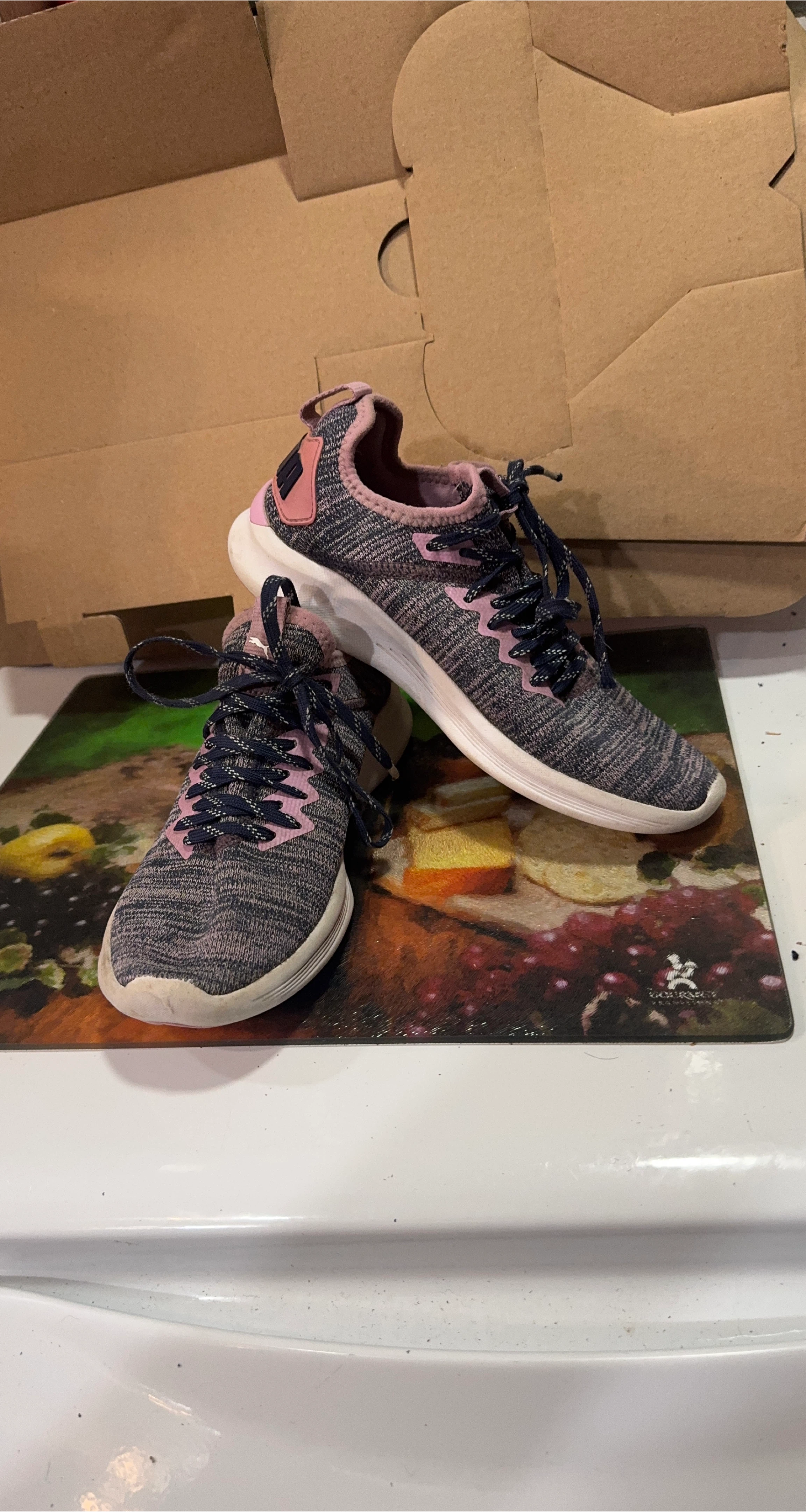 Puma G-Nite Gray & Pink Women's Running Shoes