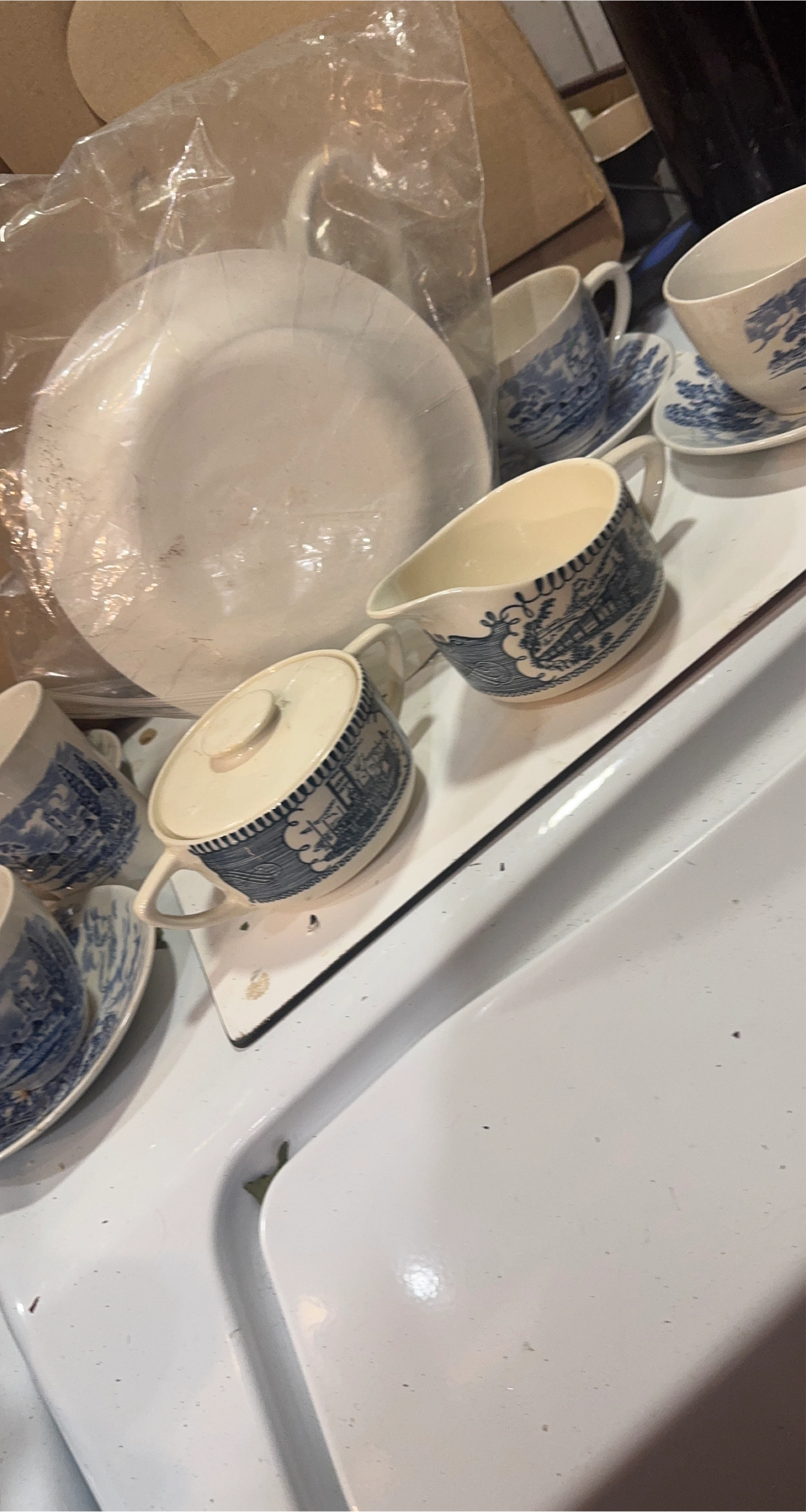 Vintage Blue & White Dishes