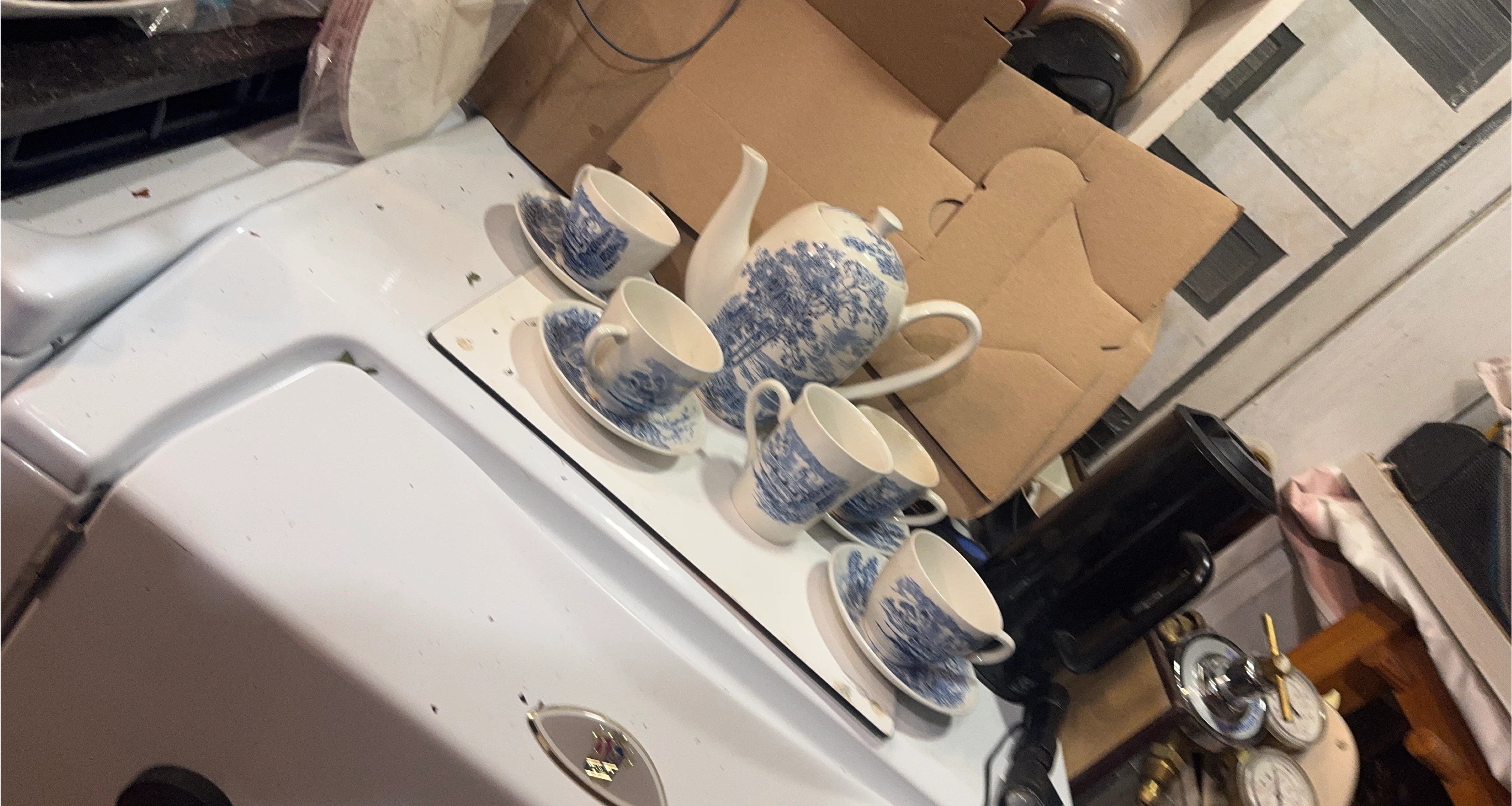Blue & White Teapot Set