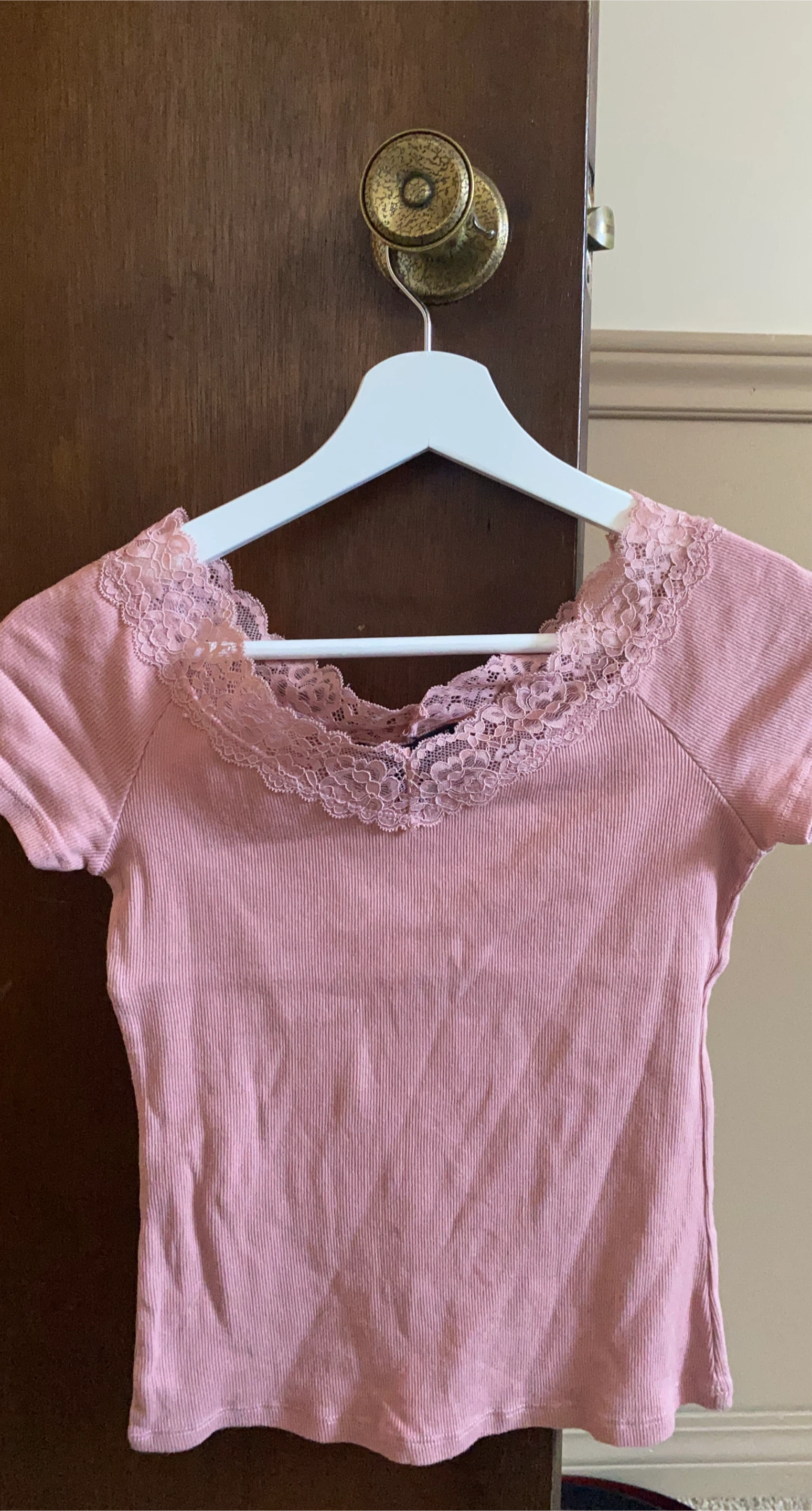 Streetwear Society Pink Lace Top - Size S