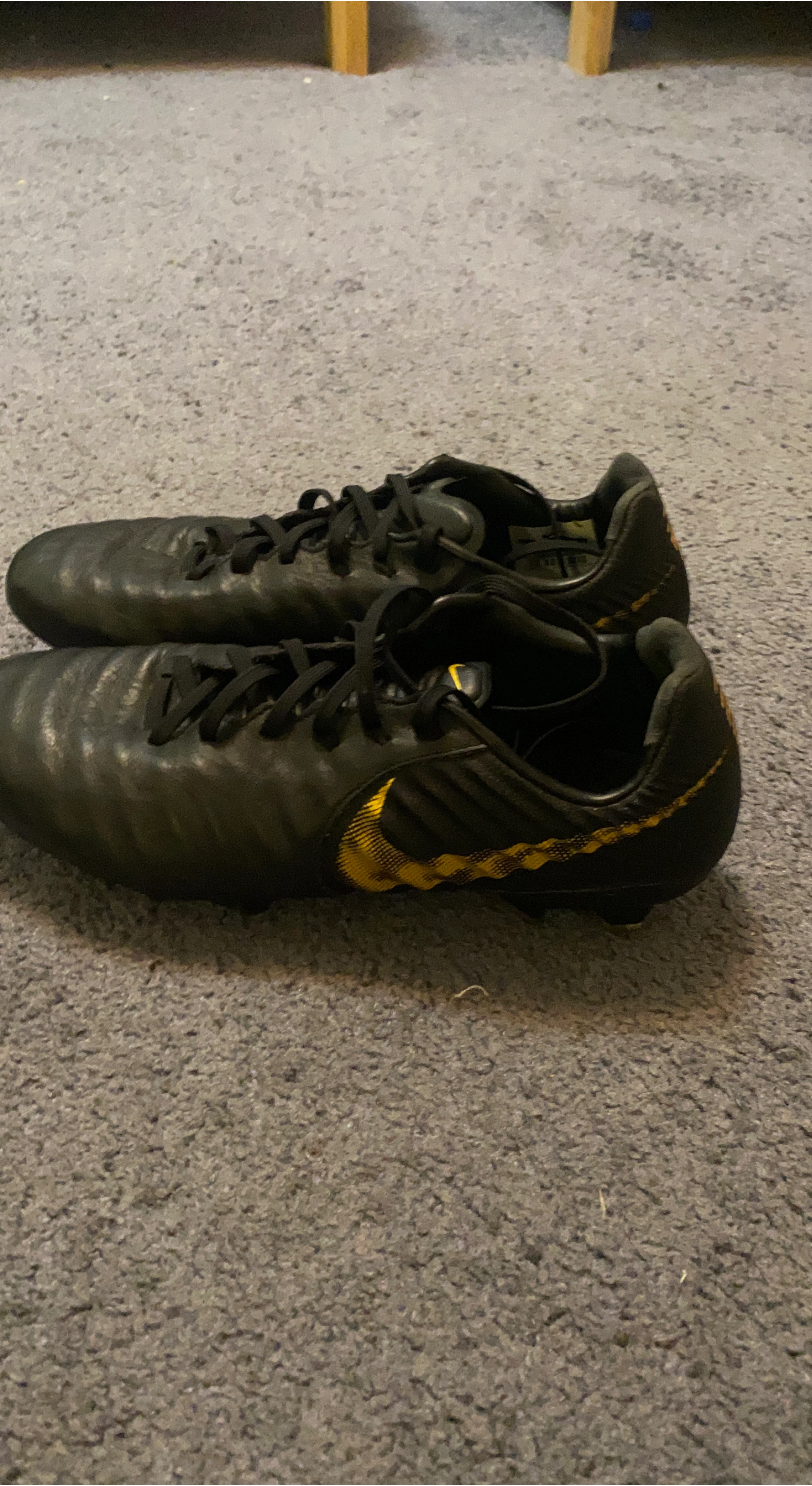 Men’s Nike Tiempo Soccer Cleats - Black & Gold