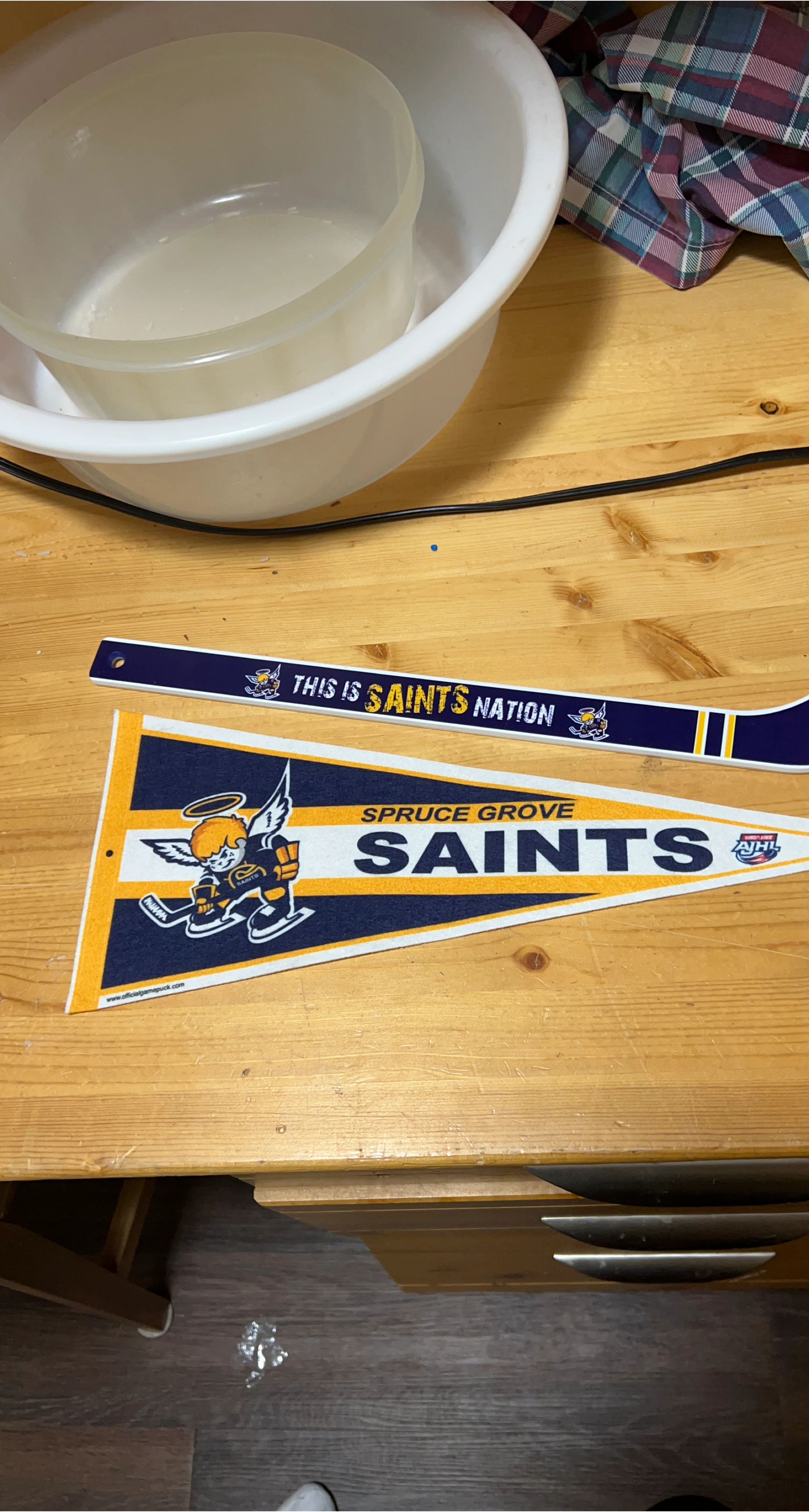 Spruce Grove Saints Pennant & Stick