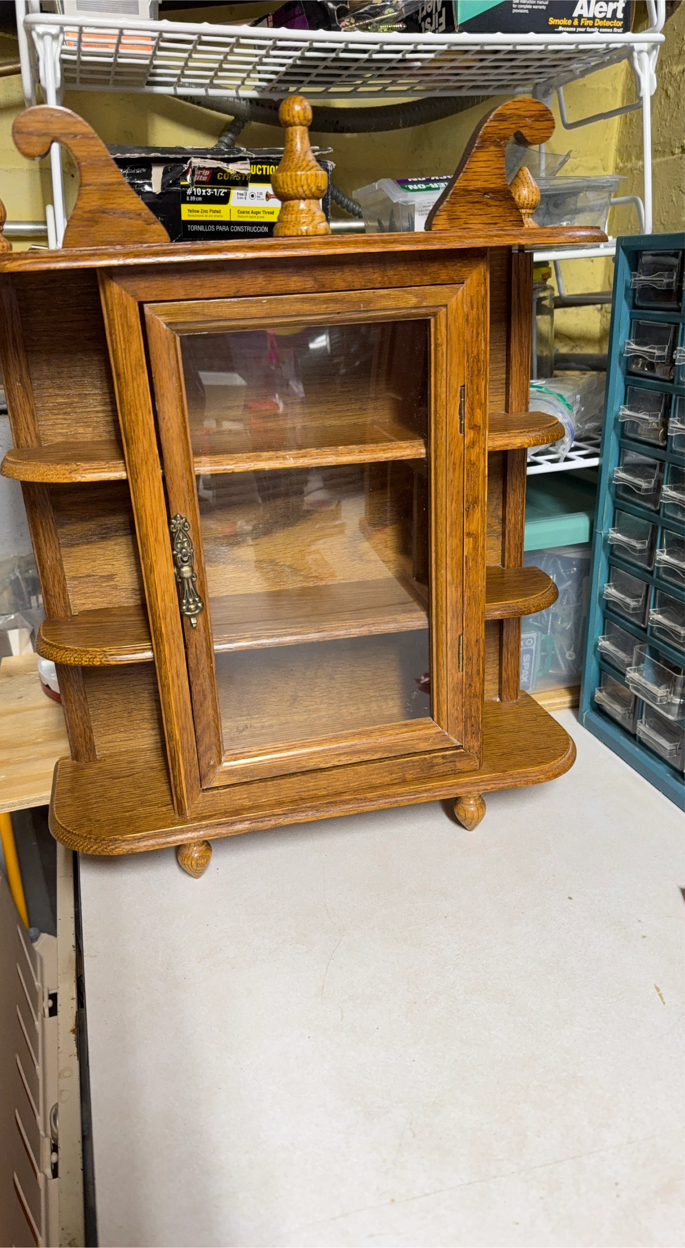 Vintage Wooden Display Cabinet